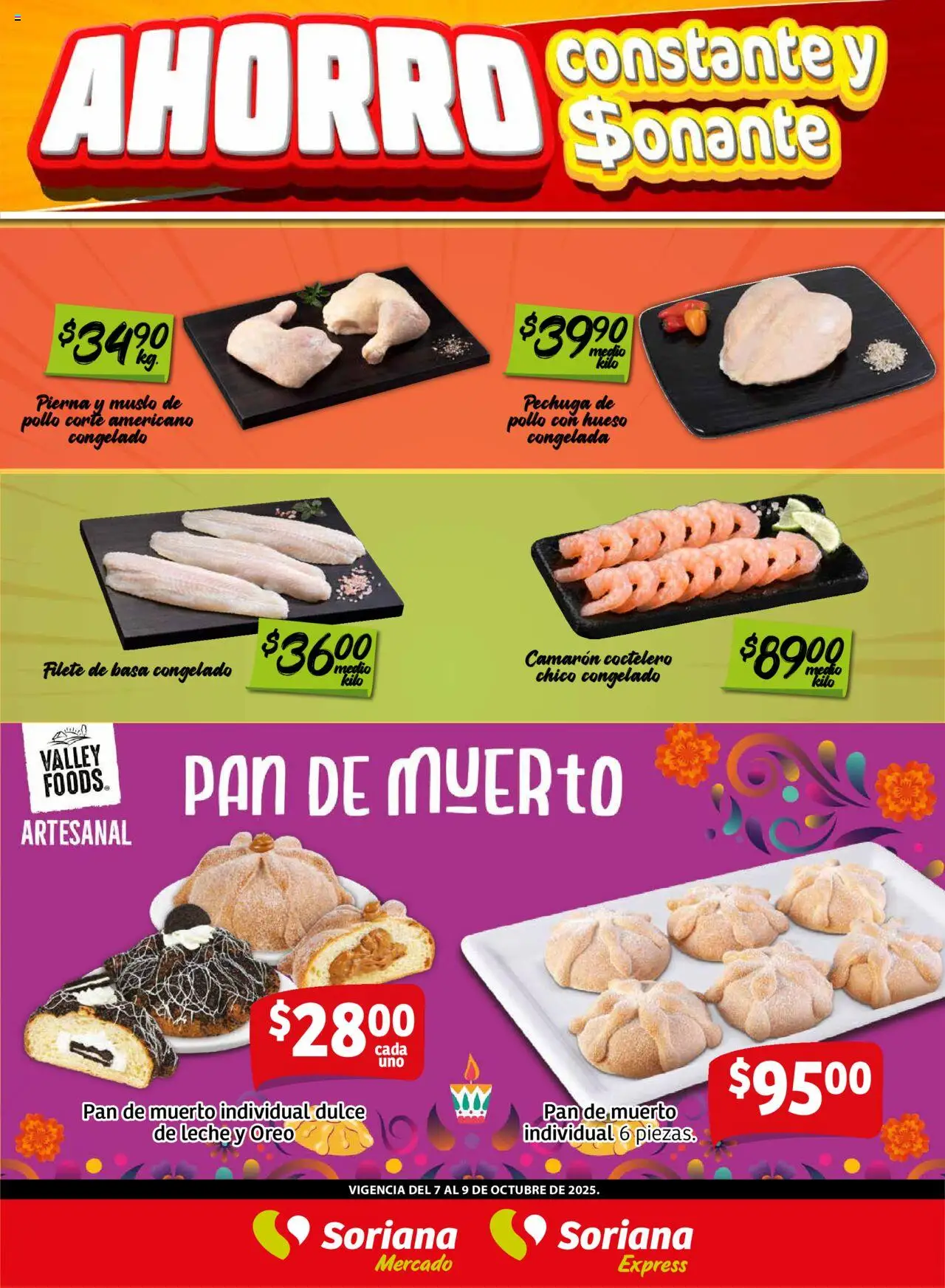 Nuevas ofertas de Soriana válidas en toda la República Mexicana desde el 07.10.2025. ¡Encuentra las mejores ofertas en Soriana - Frescos del Mandado Mercado Saltillo! | Página: 2 | Productos: Pollo, Leche, Pan