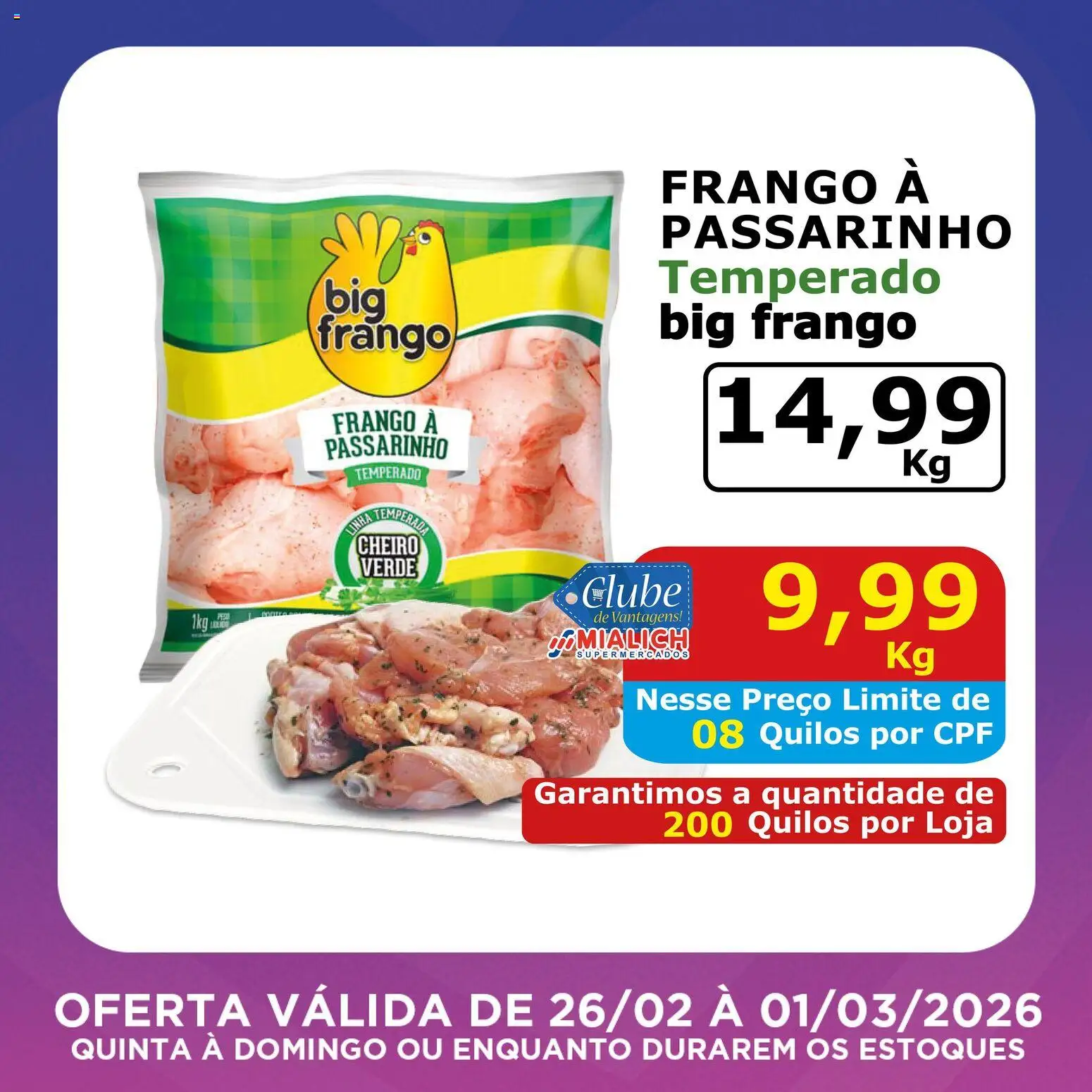 Mialich Supermercados Folheto - válido de 26.02.2026 | Página: 4 | Produtos: Frango