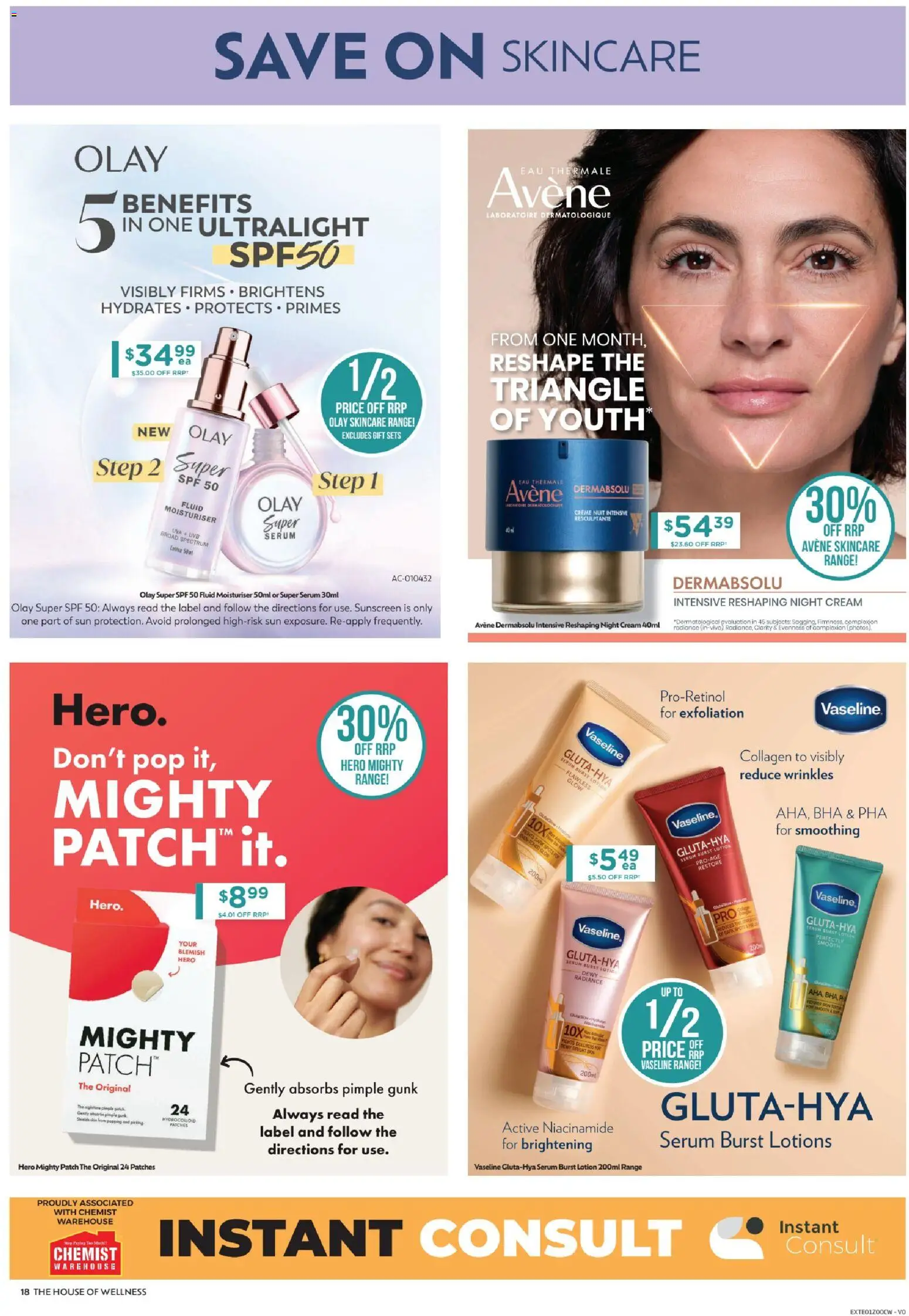 Chemist Warehouse catalogue - valid from 09.04.2026 | Page: 18 | Products: Sunscreen, Lotion, Cream, Vaseline
