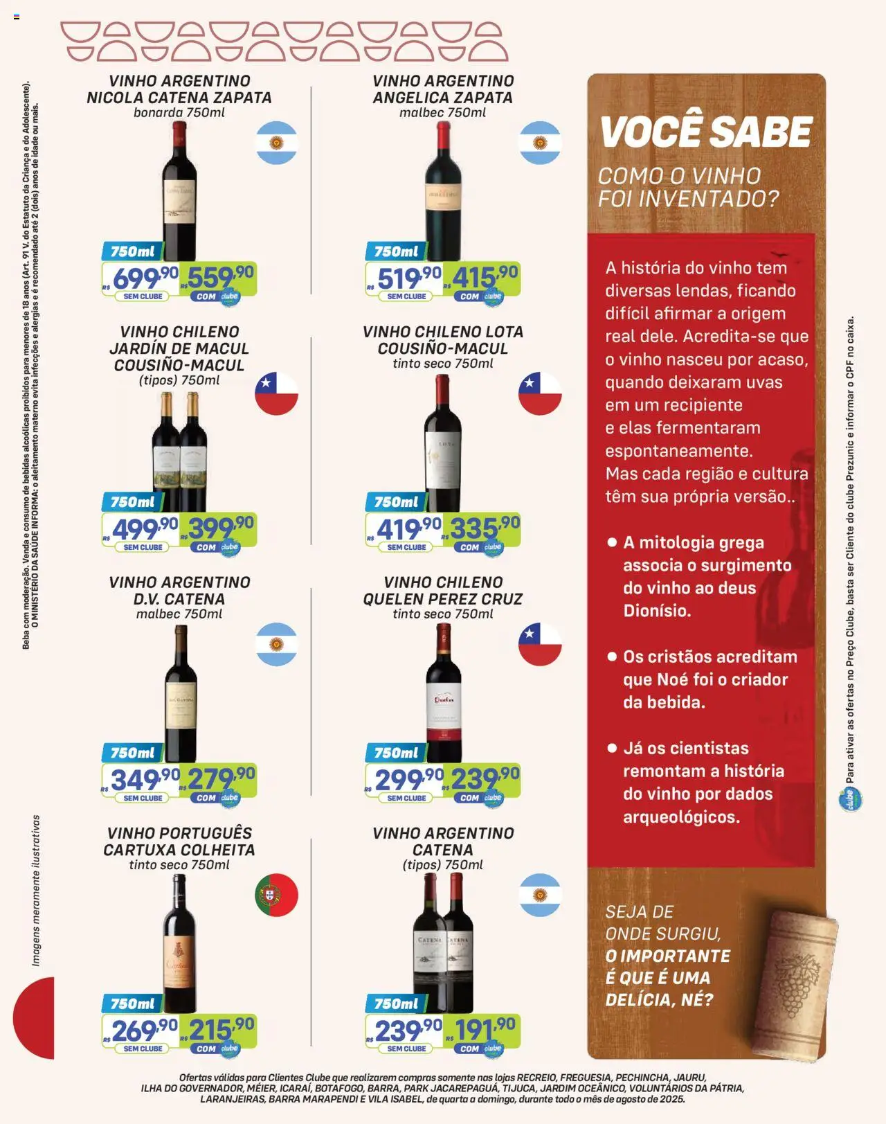 Prezunic Folheto - válido de 01.08.2025 | Página: 2 | Produtos: Vinho, Uvas