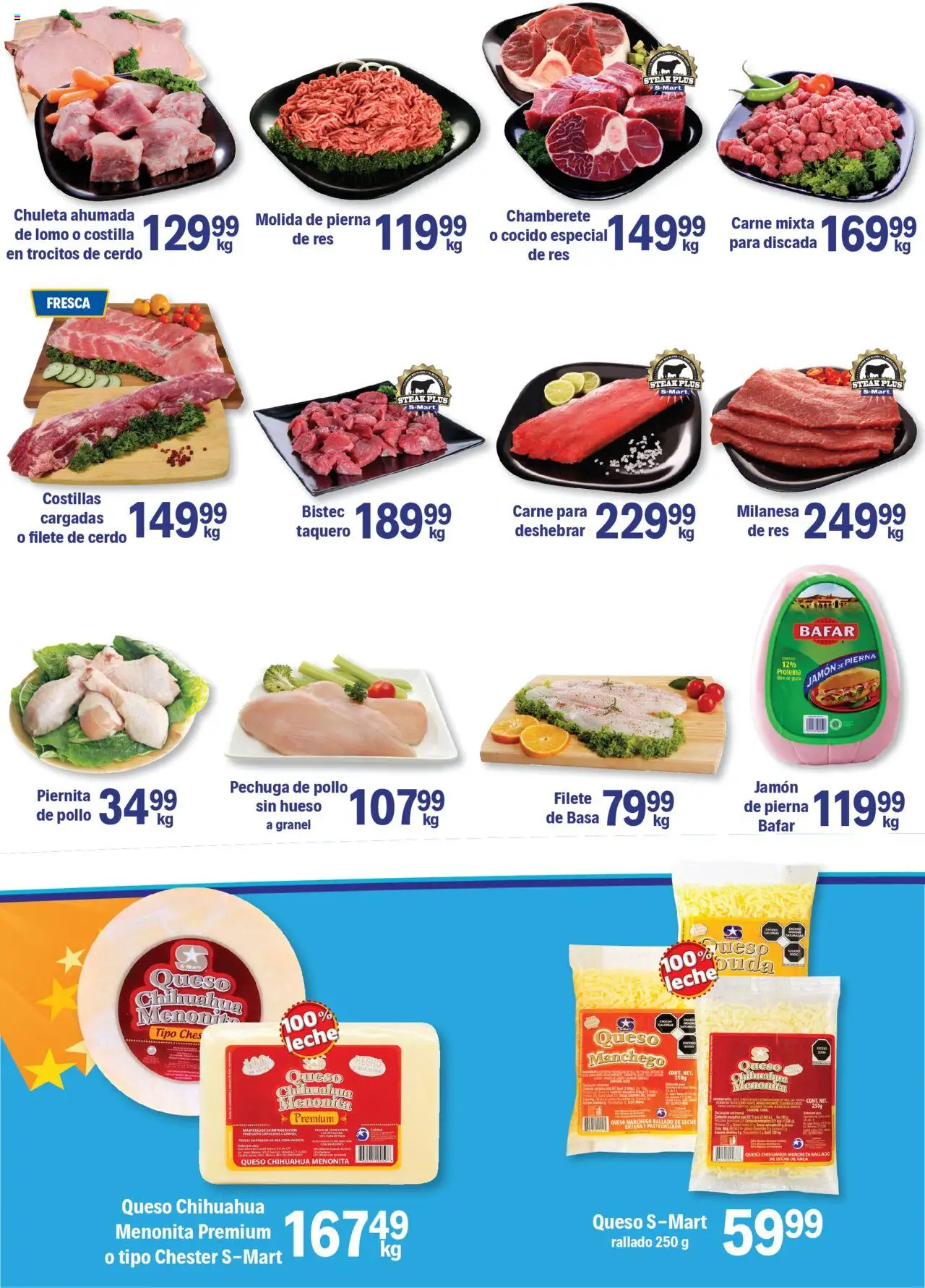 Nuevas ofertas de S-Mart válidas en toda la República Mexicana desde el 30.09.2025. ¡Encuentra las mejores ofertas en S-Mart - Folleto - Juarez! | Página: 4 | Productos: Milanesa, Jamón, Cerdo, Res