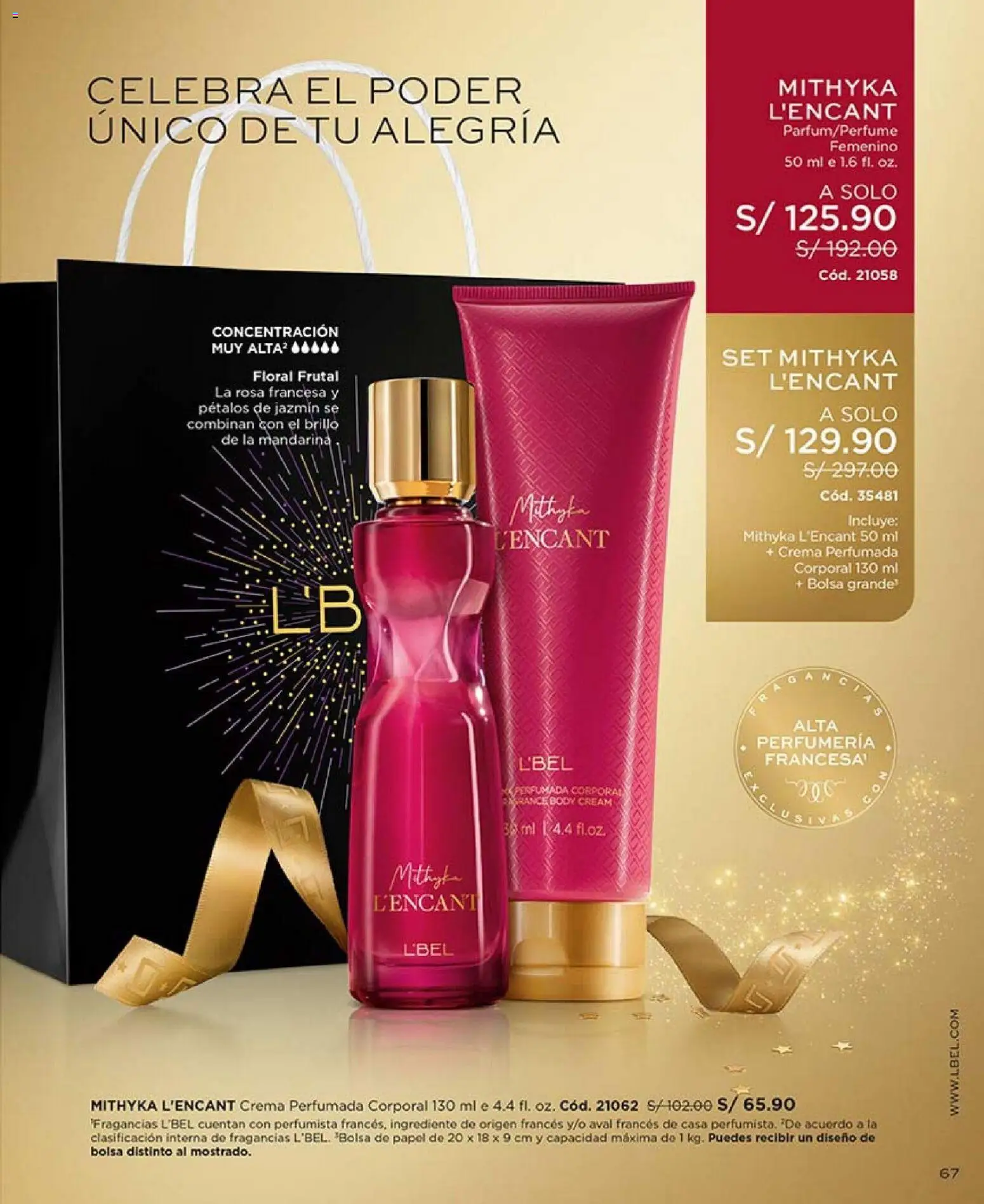 Catálogo L'Bel válido desde 18.12.2025 | Página: 67 | Productos: Crema, Bolsa