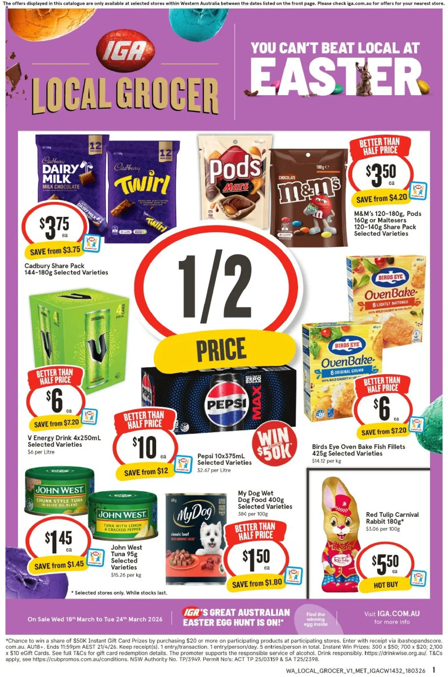 IGA catalogue - valid from 18.03.2026 | Page: 1 | Products: Oil, Beef, Pepper, Oven