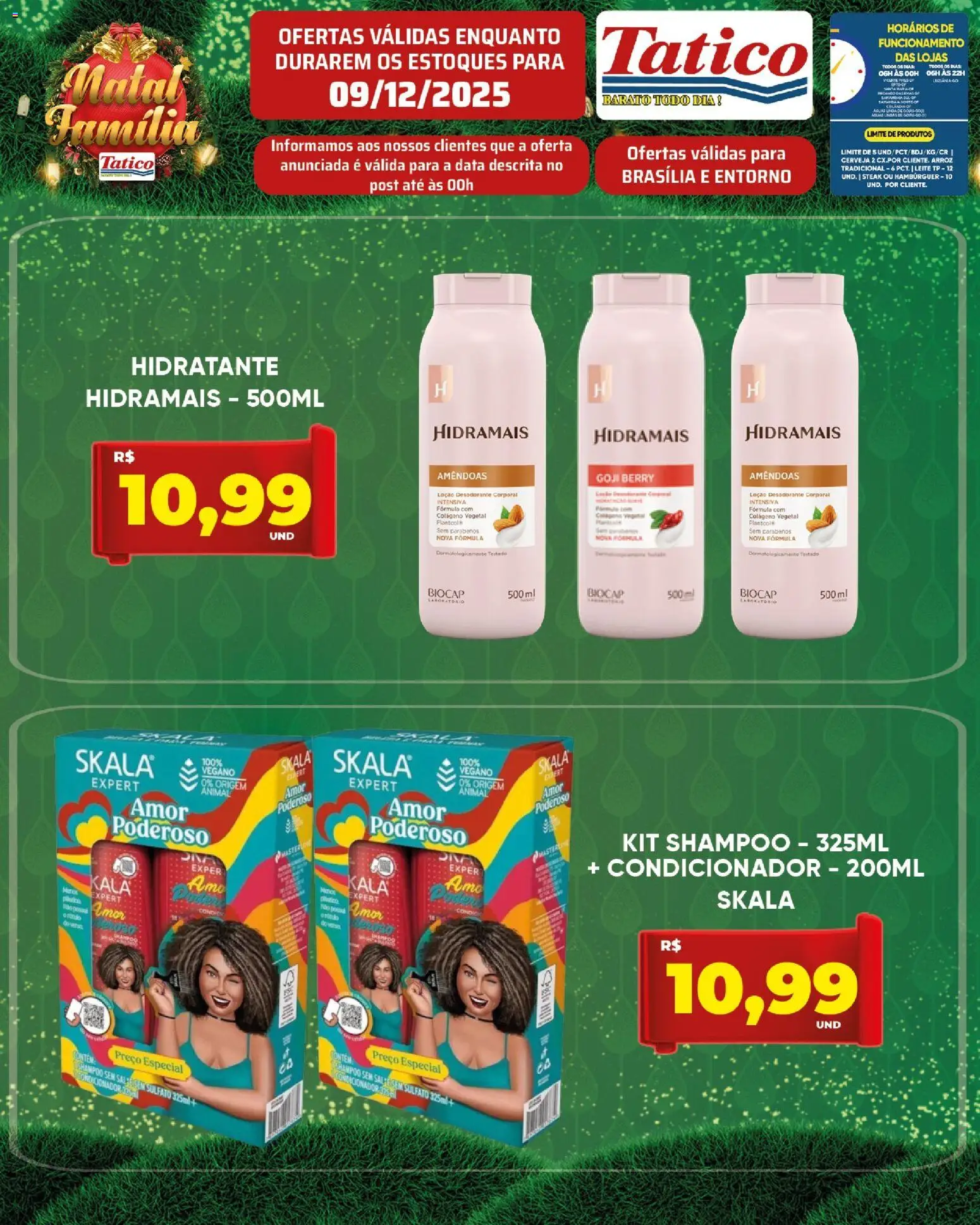 Tatico Folheto - válido de 10.12.2025 | Página: 20 | Produtos: Condicionador, Desodorante, Arroz, Hambúrguer