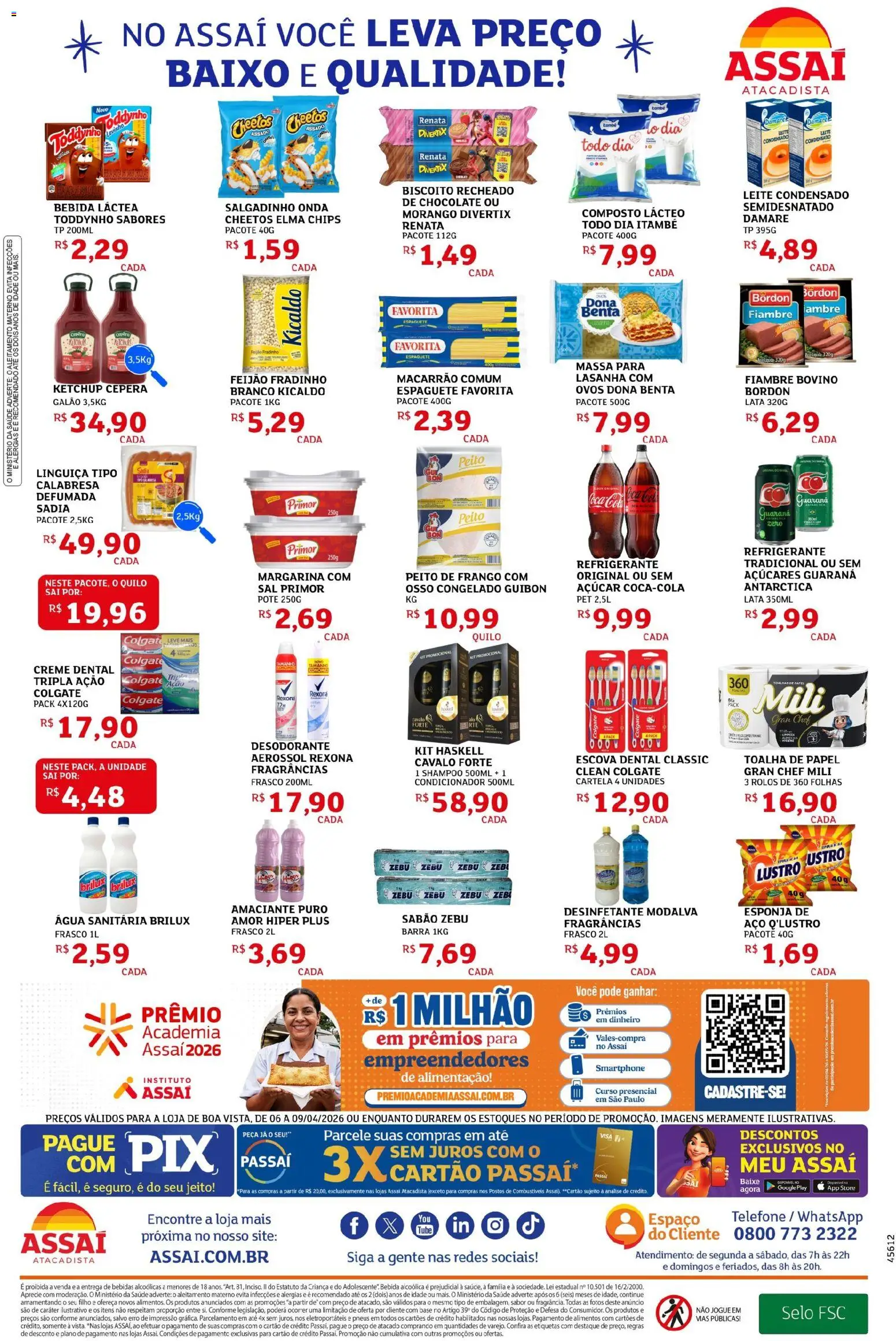 Assaí Atacadista Folheto - válido de 06.04.2026 | Página: 2 | Produtos: Esponja, Rexona, Refrigerante, Leite condensado