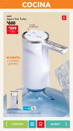 Vista previa de Betterware campaña 3 2026, nuevo folleto de la tienda, válido en México a partir del 02.03.2026 | Página: 30 | Productos: Agua, Cable, Cocina