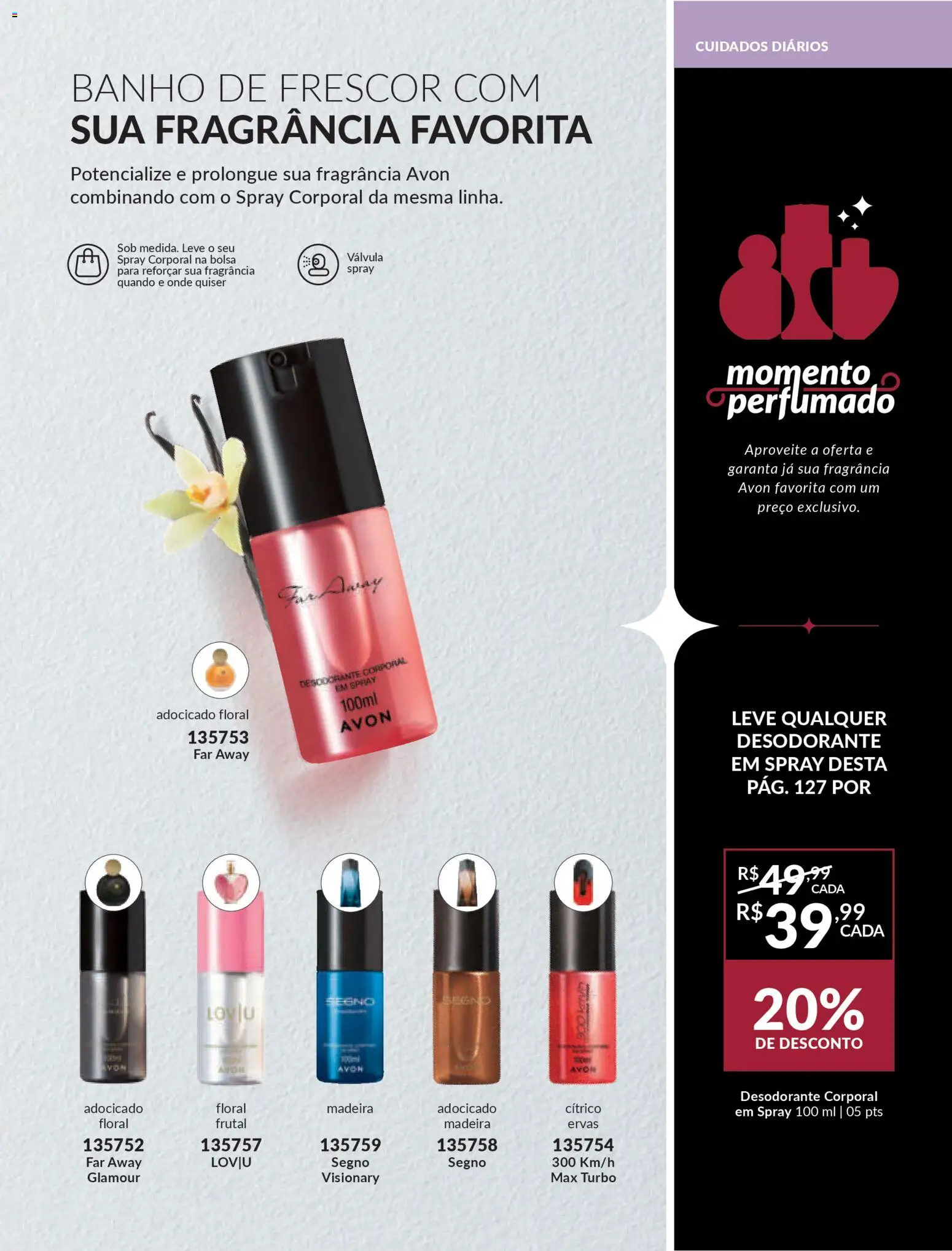 Avon Folheto - válido de 15.01.2026 | Página: 127 | Produtos: Fragrância, Desodorante, Bolsa