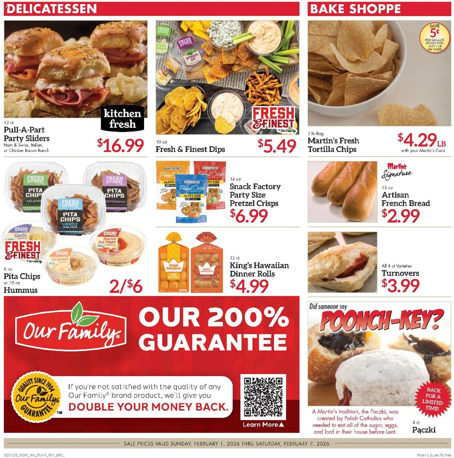 Martin’s Weekly Ad - valid from 01.02.2026 | Page: 14 | Products: Spinach, Bread, Pepper, Garlic
