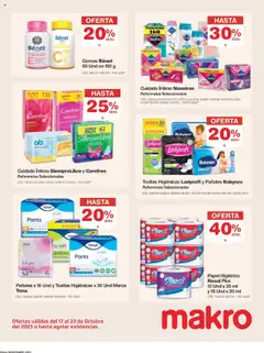 Makro - Catálogo -  Vista previa de la revista de la tienda Makro valido desde el 17.10.2025 | Página: 20 | Productos: Tampones, Toallas, Vitaminas, Papel higiénico
