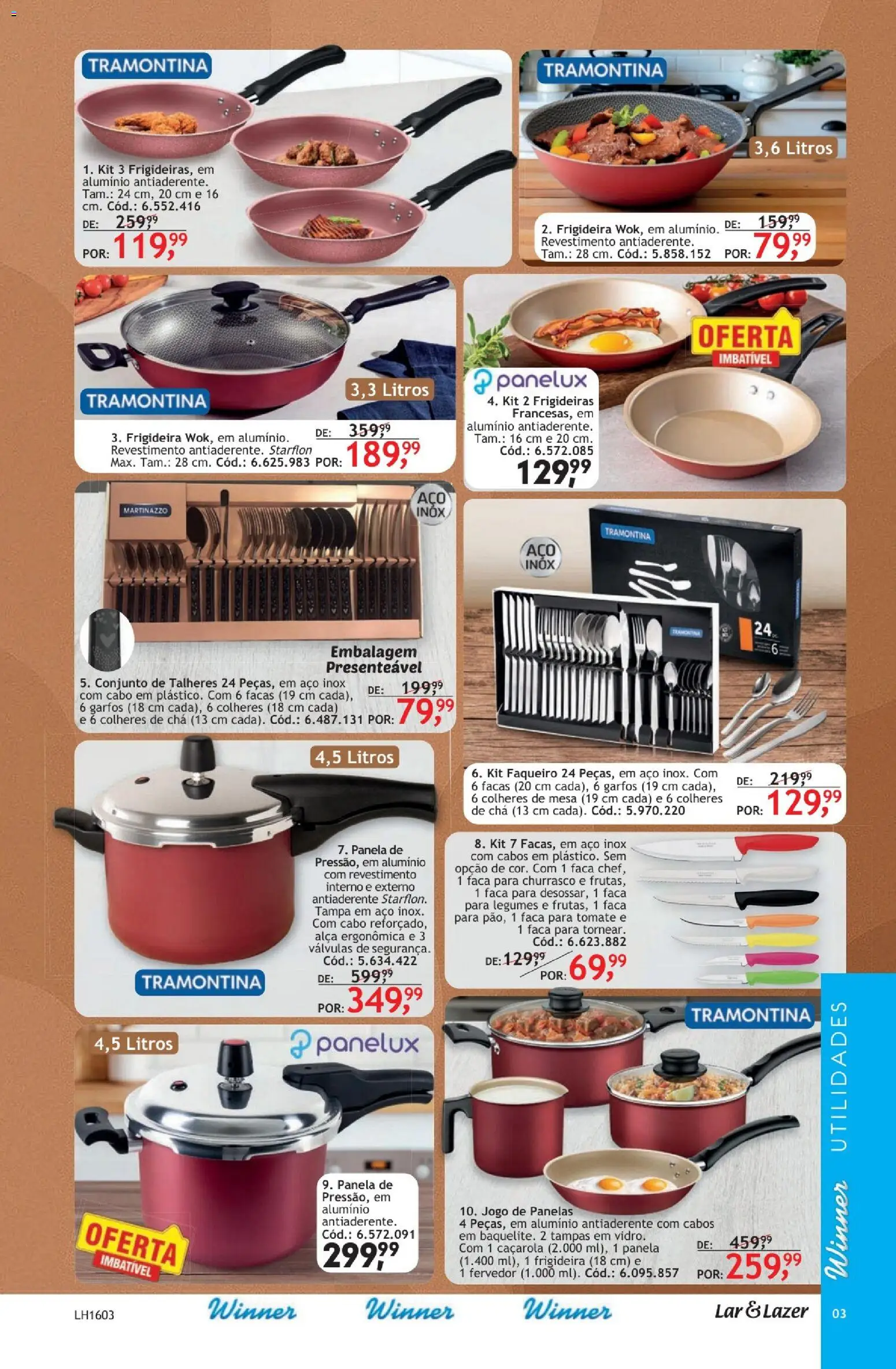 Quatro Estações Folheto - válido de 01.04.2026 | Página: 3 | Produtos: Talheres, Panela, Caçarola, Mesa