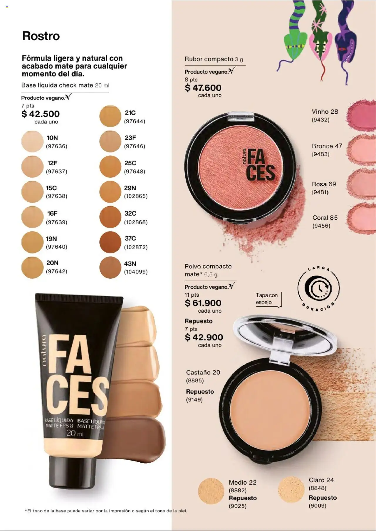 Natura revista - valida desde el 03.09.2025 | Página: 75 | Productos: Polvo compacto, Rubor, Espejo, Polvo