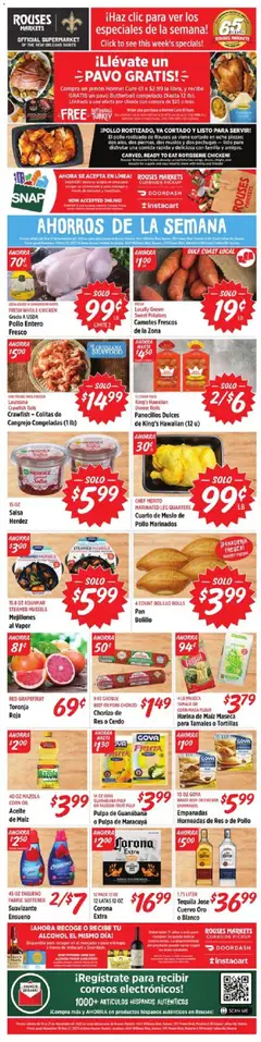 Preview of Rouses weekly ads valid from 18.11.2025