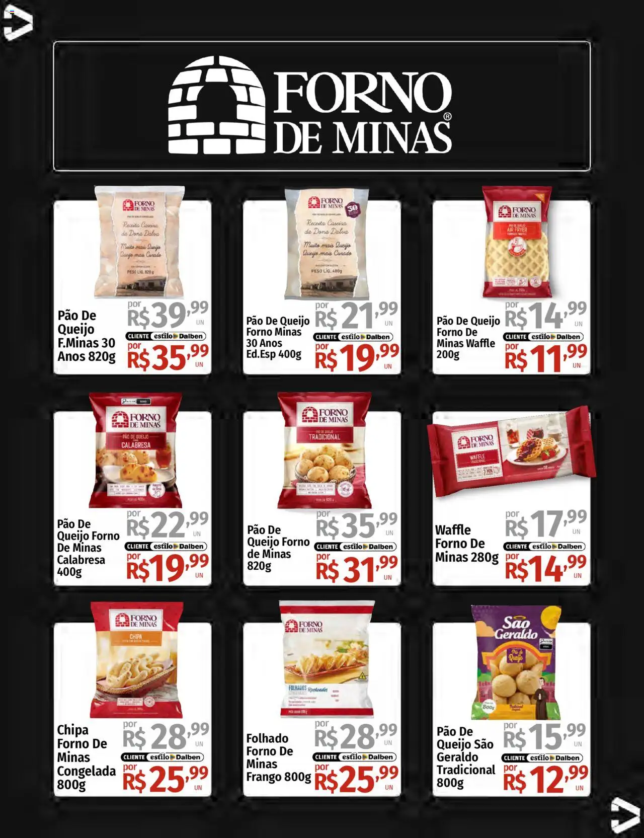 Supermercado Dalben Folheto - válido de 23.07.2025 | Página: 27 | Produtos: Forno, Queijo, Frango, Pão de queijo