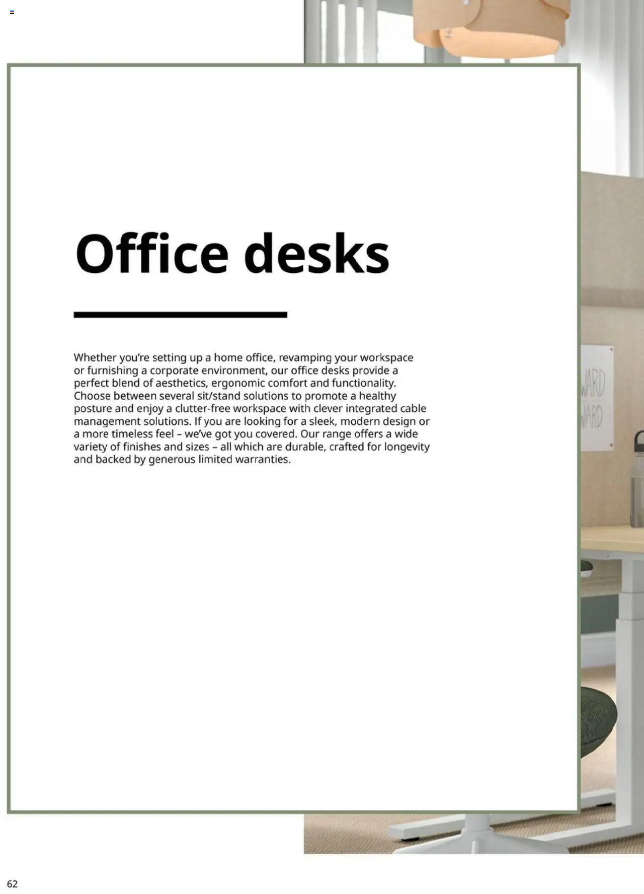 IKEA Office Brochure 2025 - valid from 01.03.2025 | Page: 62 | Products: Cable