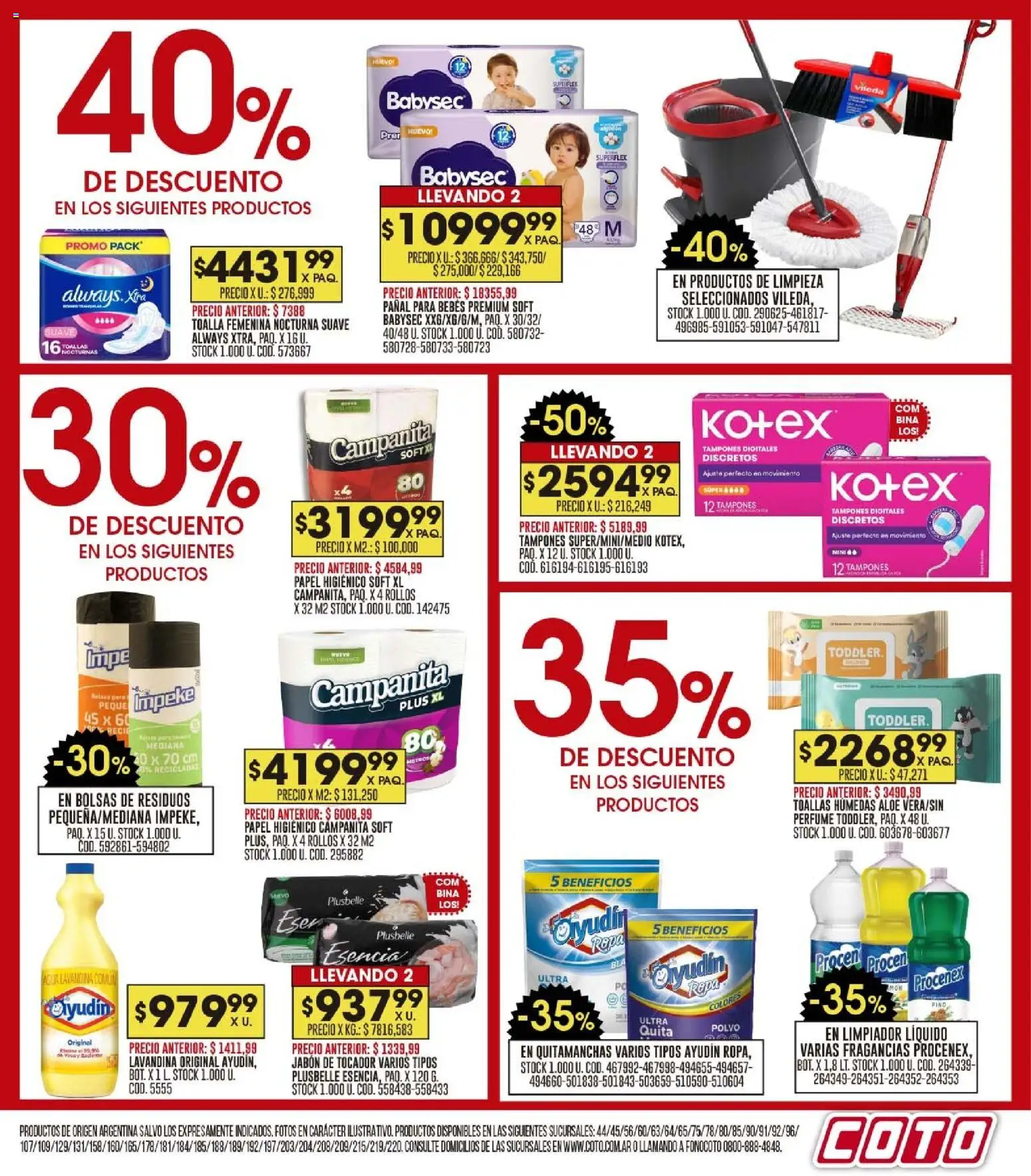 Coto - Ofertas │ válido desde el 17.11.2025 | Página: 19 | Productos: Toalla, Lavandina, Polvo, Quitamanchas