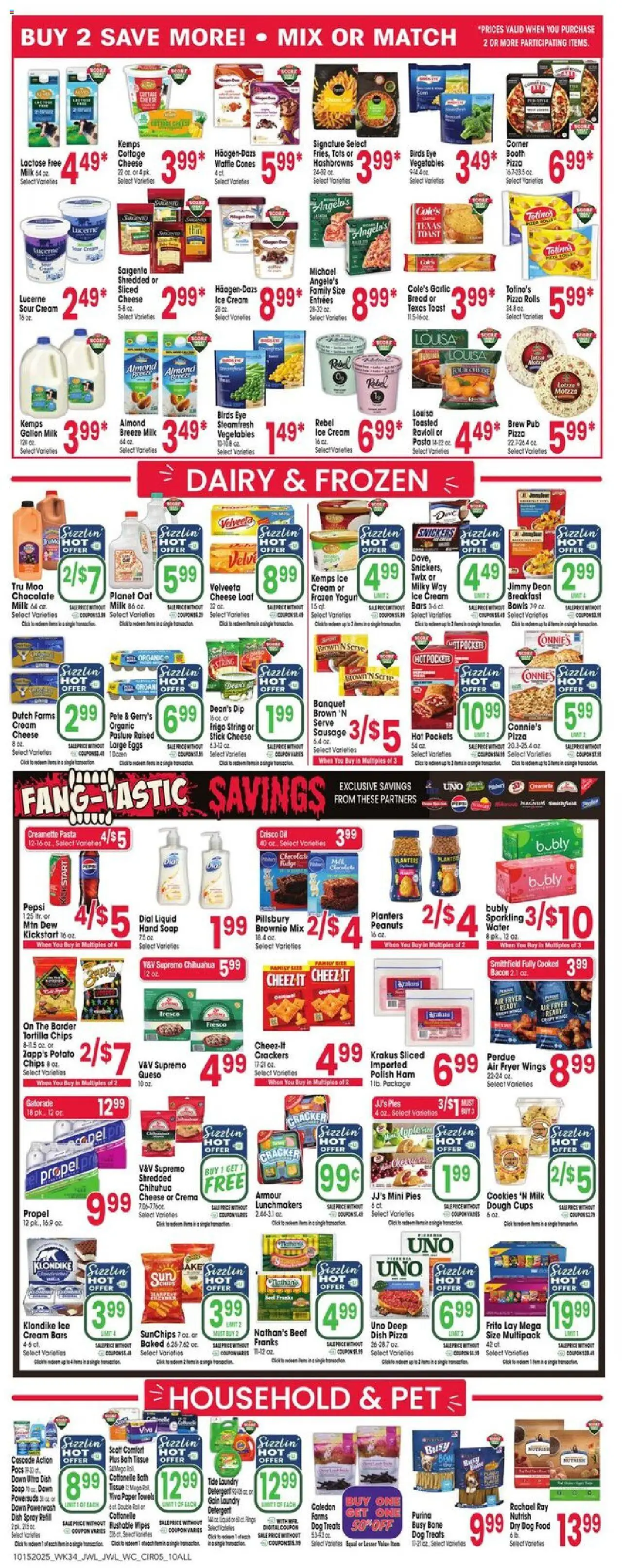 Jewel Osco Weekly Ad - IL - valid from 15.10.2025 | Page: 5 | Products: Dog Treats, Cheese, Yogurt, Ham