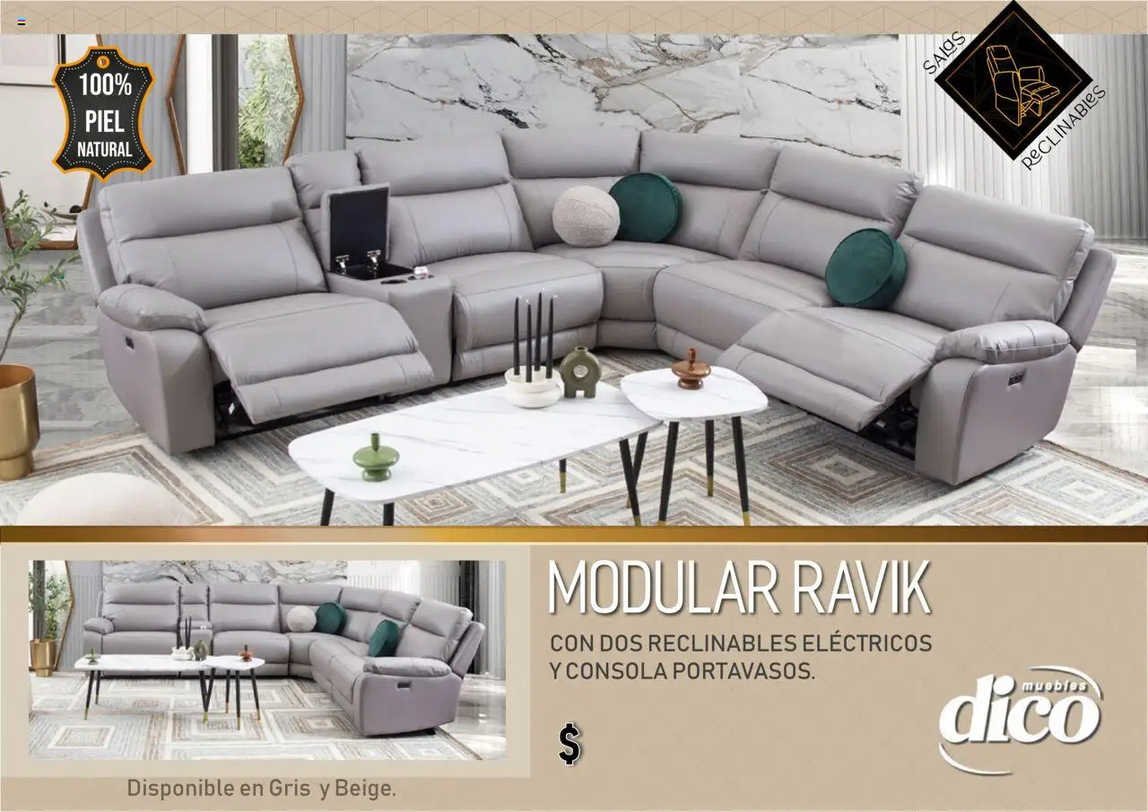 Nuevas ofertas de Muebles Dico válidas en toda la República Mexicana desde el 25.09.2025. ¡Encuentra las mejores ofertas en Muebles Dico - Catálogo Salas reclinables! | Página: 27 | Productos: Sales, Modular