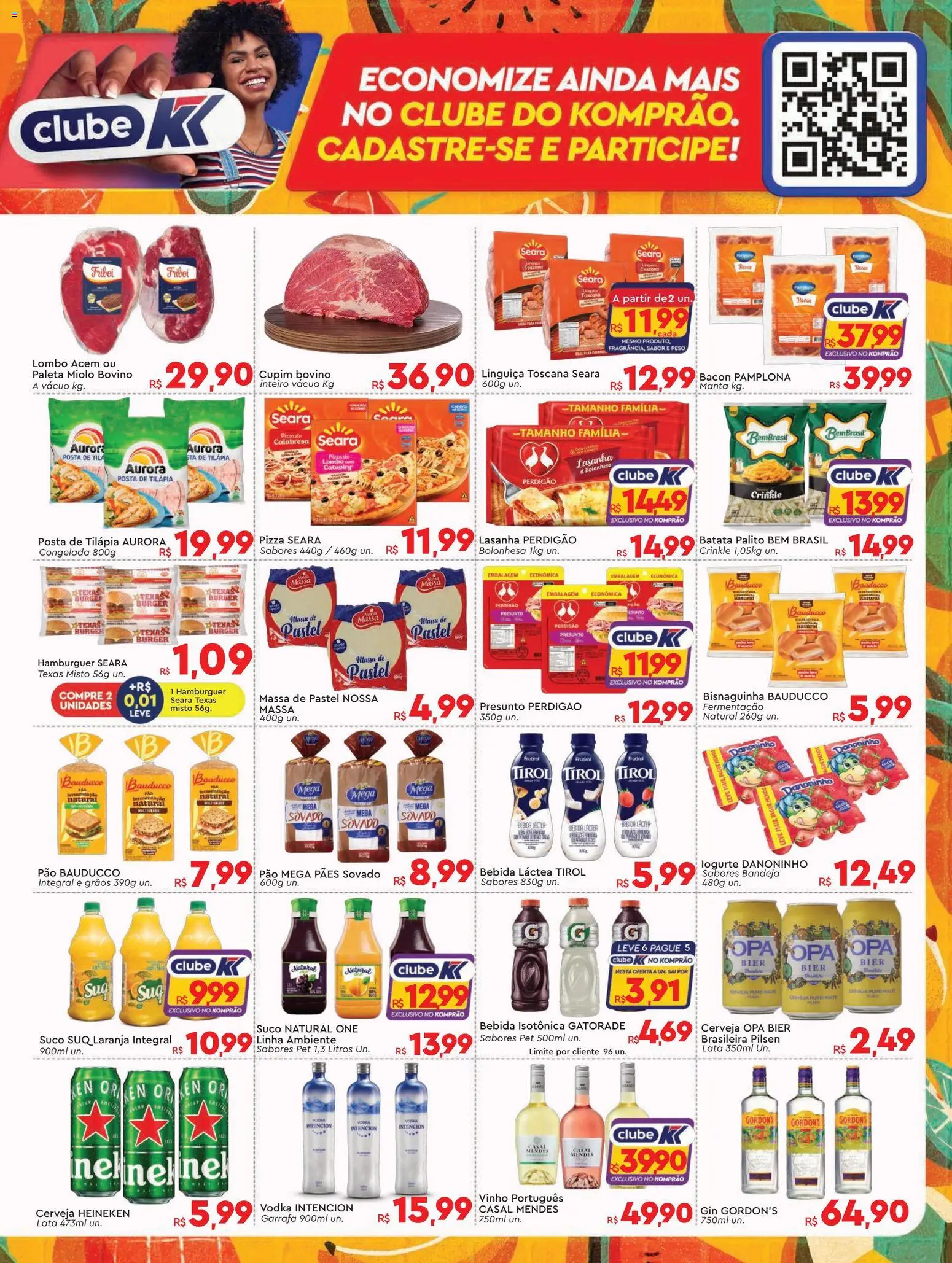 Komprao Atacadista Folheto - válido de 19.01.2026 | Página: 3 | Produtos: Acém, Lombo, Hambúrguer, Bandeja