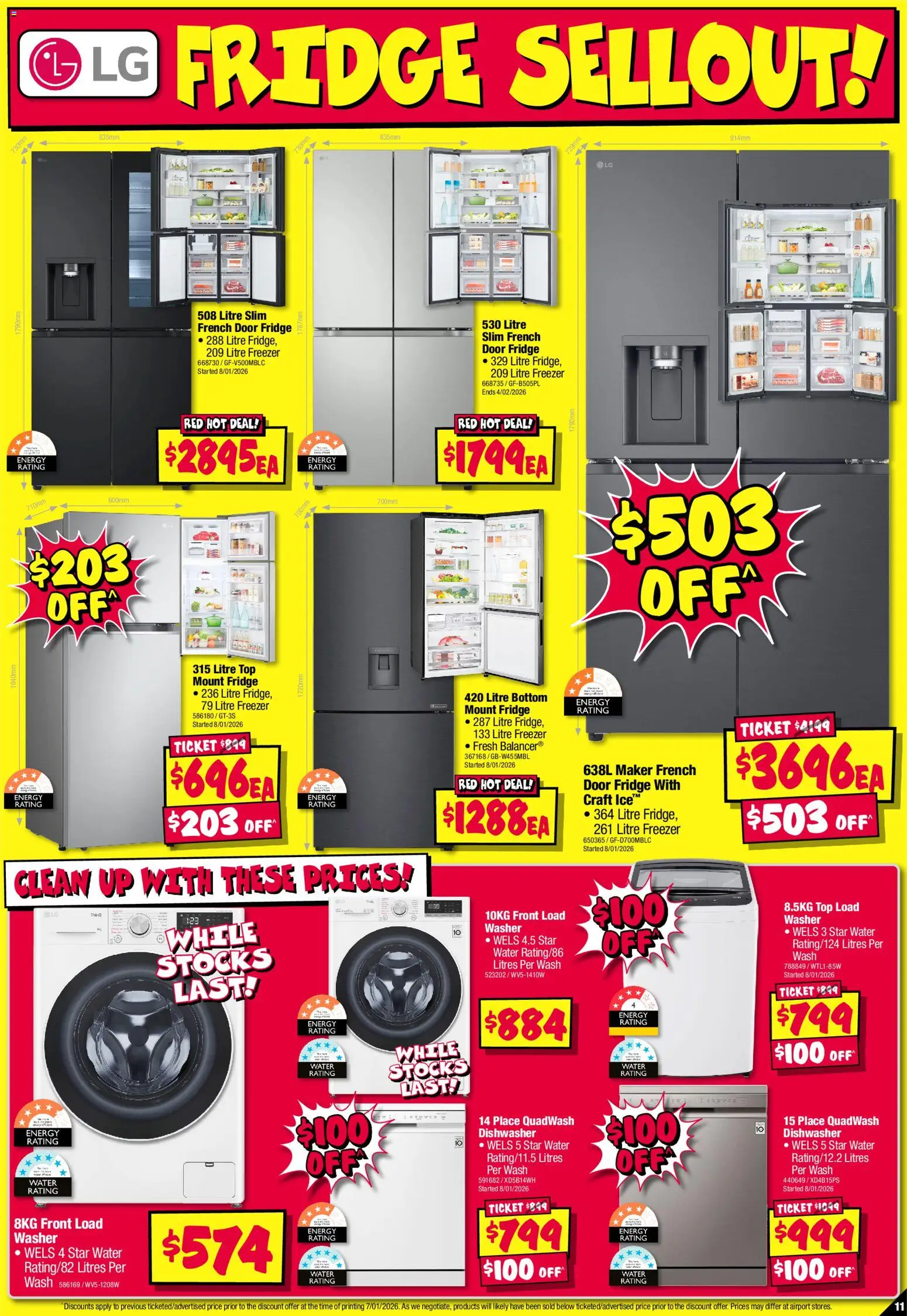 JB Hi-Fi catalogue - valid from 15.01.2026 | Page: 11 | Products: Water, Freezer, Dishwasher, Washer
