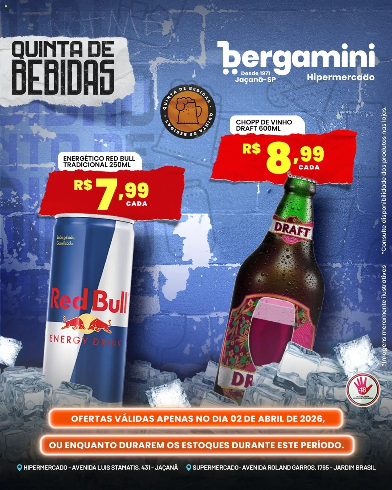 Supermercado Bergamini Folheto - válido de 02.04.2026 | Página: 10 | Produtos: Energético, Vinho