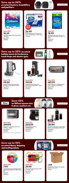 Preview of Staples weekly flyer / circulaire from shop Staples valid from 25.12.2025 | Page: 18 | Products: Coffee maker, Kettle, Sponge, Shower