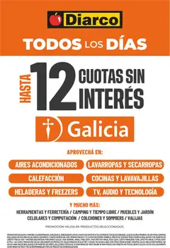 Vista previa Diarco - 12 Cuotas Galicia válido desde el 14.04.2026