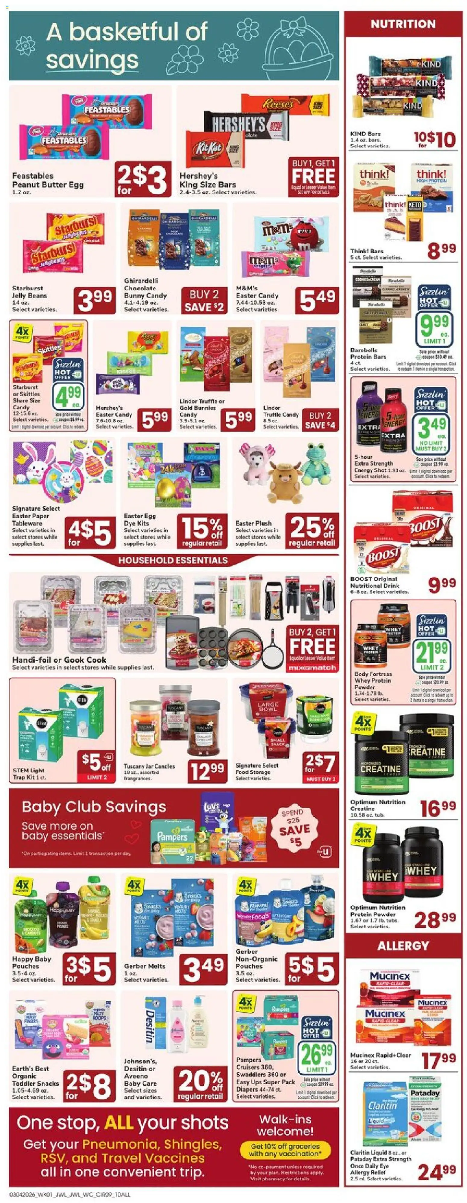 Jewel Osco Weekly Ad - IN - valid from 04.03.2026 | Page: 9 | Products: Creatine, Powder, Butter, Chocolate