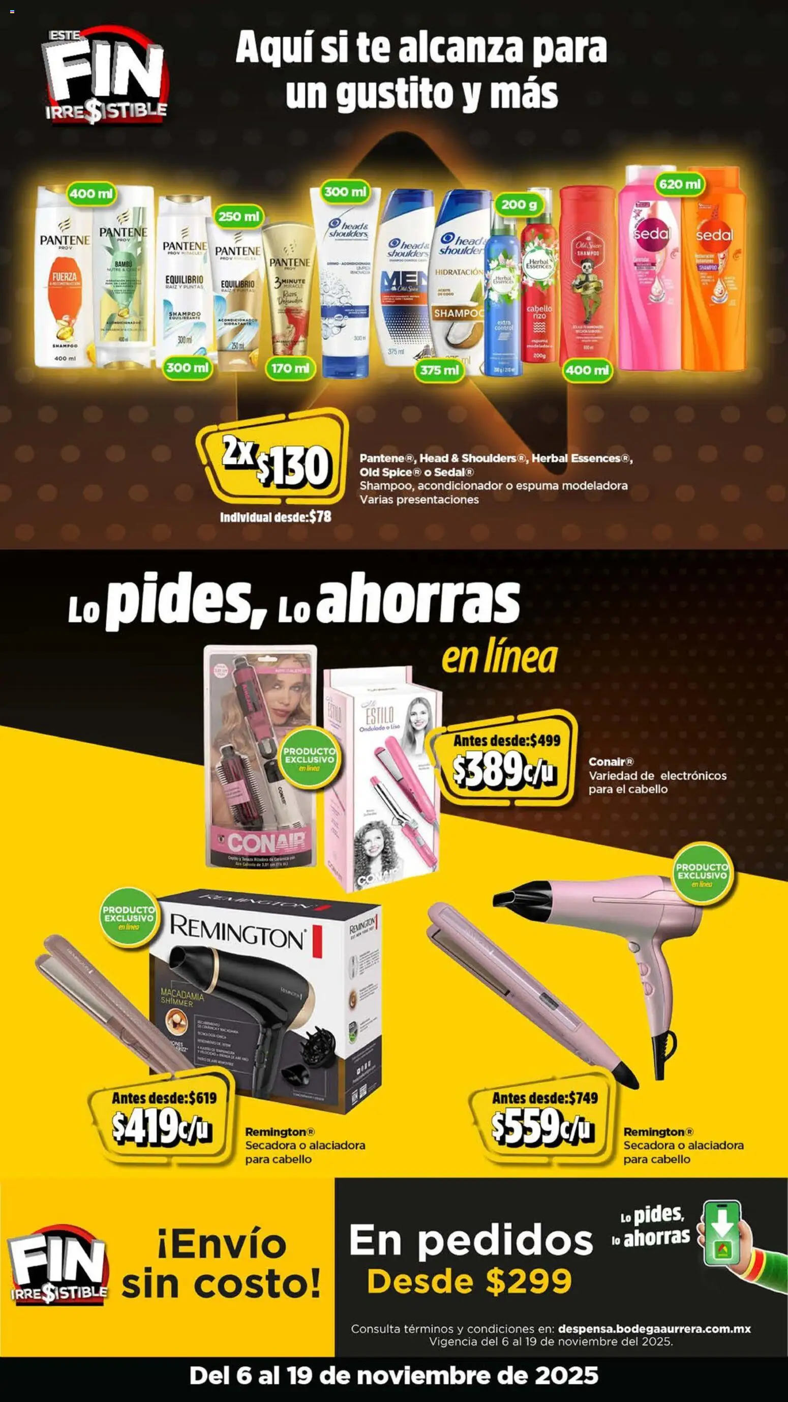 Nuevas ofertas de Bodega Aurrerá válidas en toda la República Mexicana desde el 06.11.2025. ¡Encuentra las mejores ofertas en Bodega Aurrerá Buen Fin ! | Página: 10 | Productos: Secadora, Espuma, Té, Acondicionador