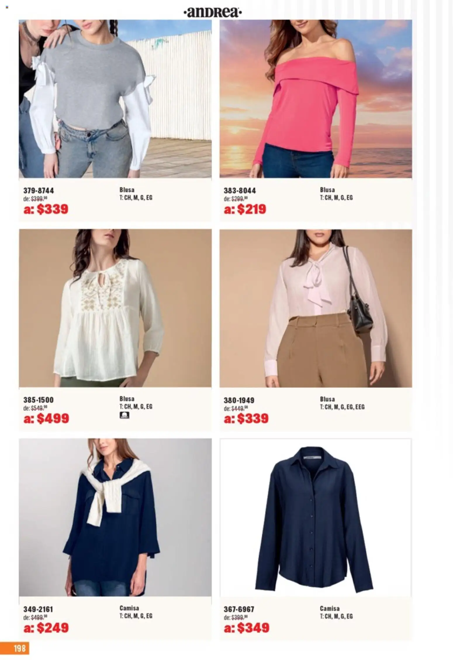 Nuevas ofertas de Andrea válidas en toda la República Mexicana desde el 05.04.2026. ¡Encuentra las mejores ofertas en Andrea catálogo Outlet! | Página: 198 | Productos: Blusa, Camisa