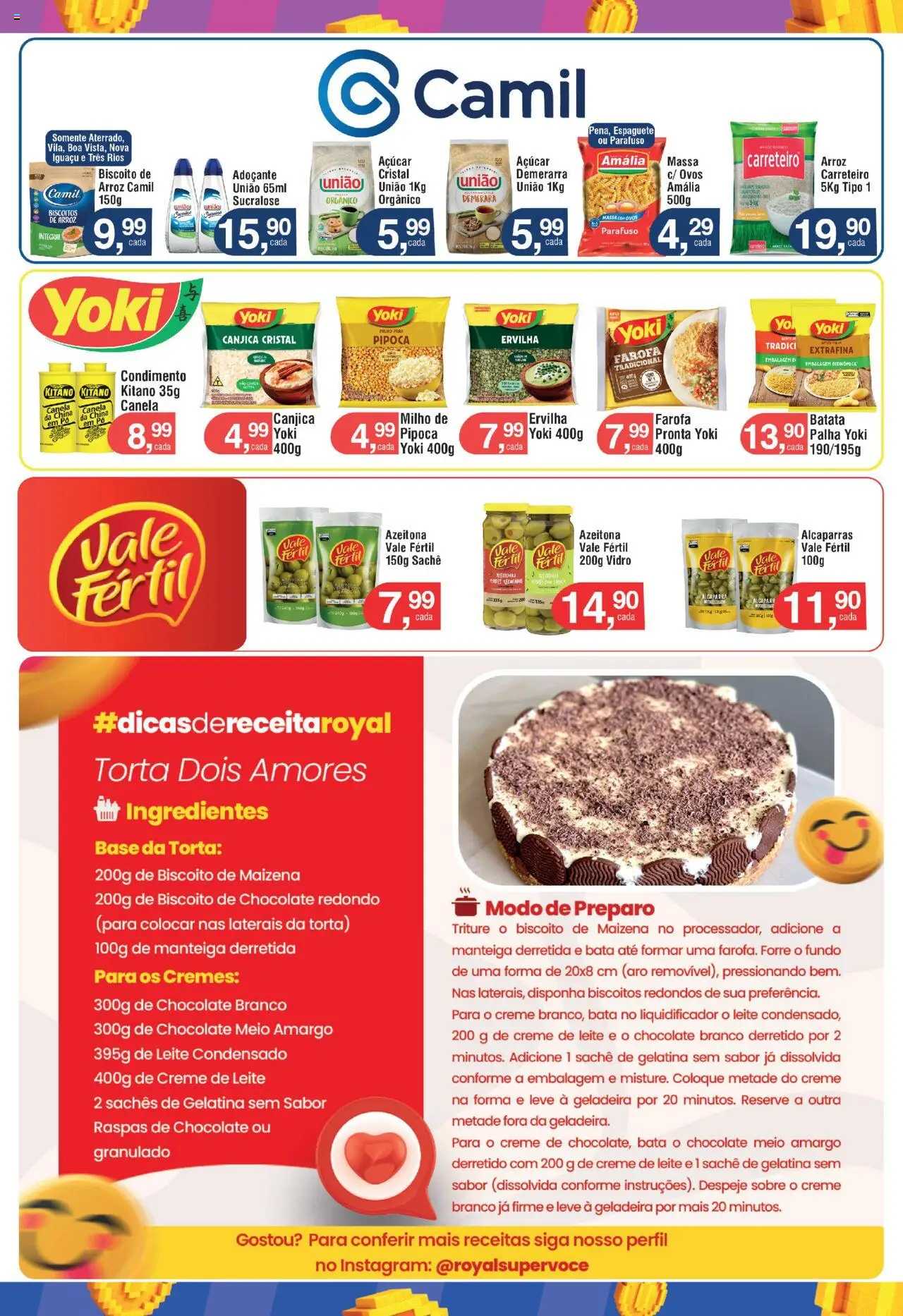 Royal Supermercados Folheto - válido de 18.08.2025 | Página: 8 | Produtos: Adoçante, Leite, Creme, Biscoitos