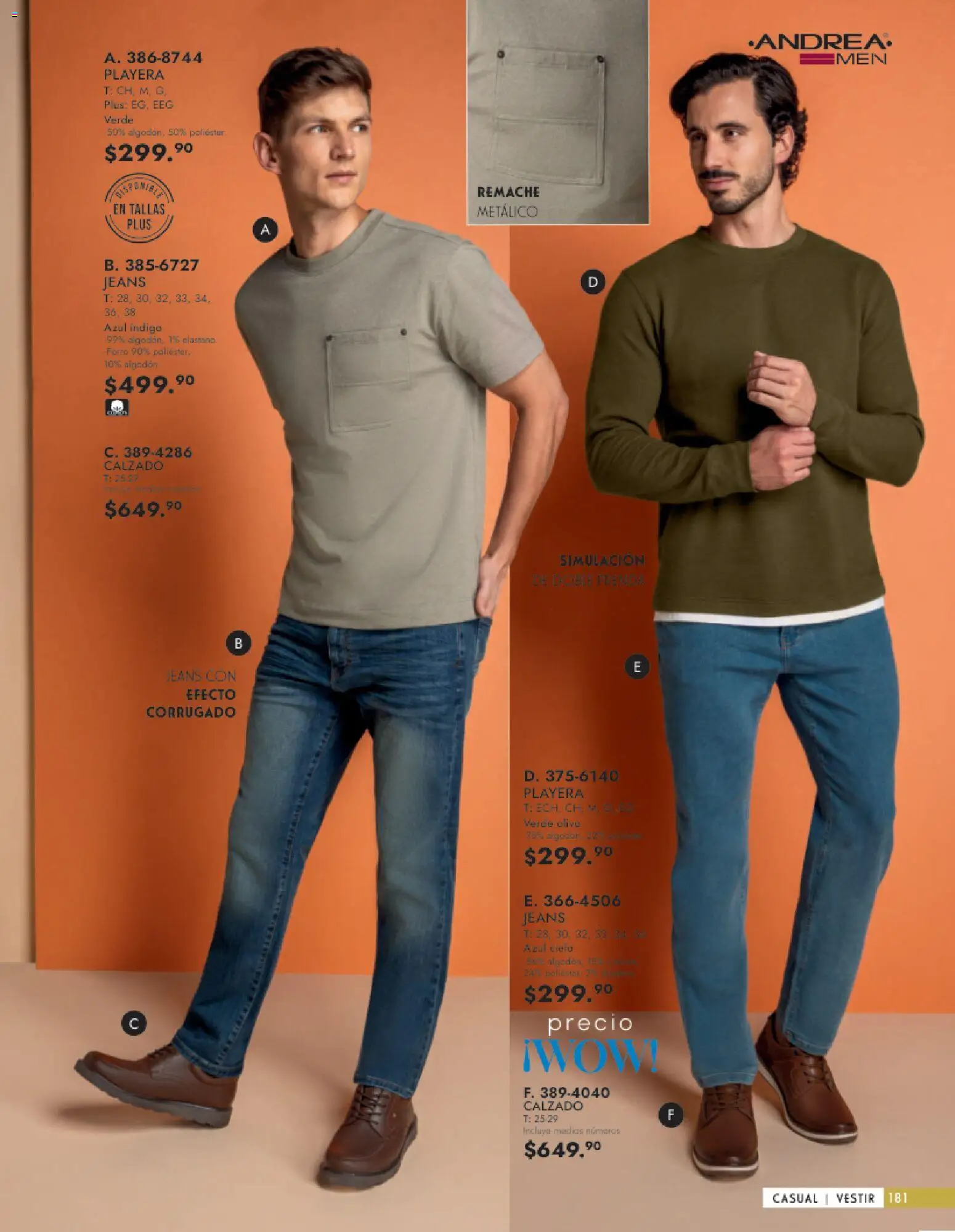 Nuevas ofertas de Andrea válidas en toda la República Mexicana desde el 25.01.2026. ¡Encuentra las mejores ofertas en Andrea catálogo Vestir Caballero ! | Página: 23