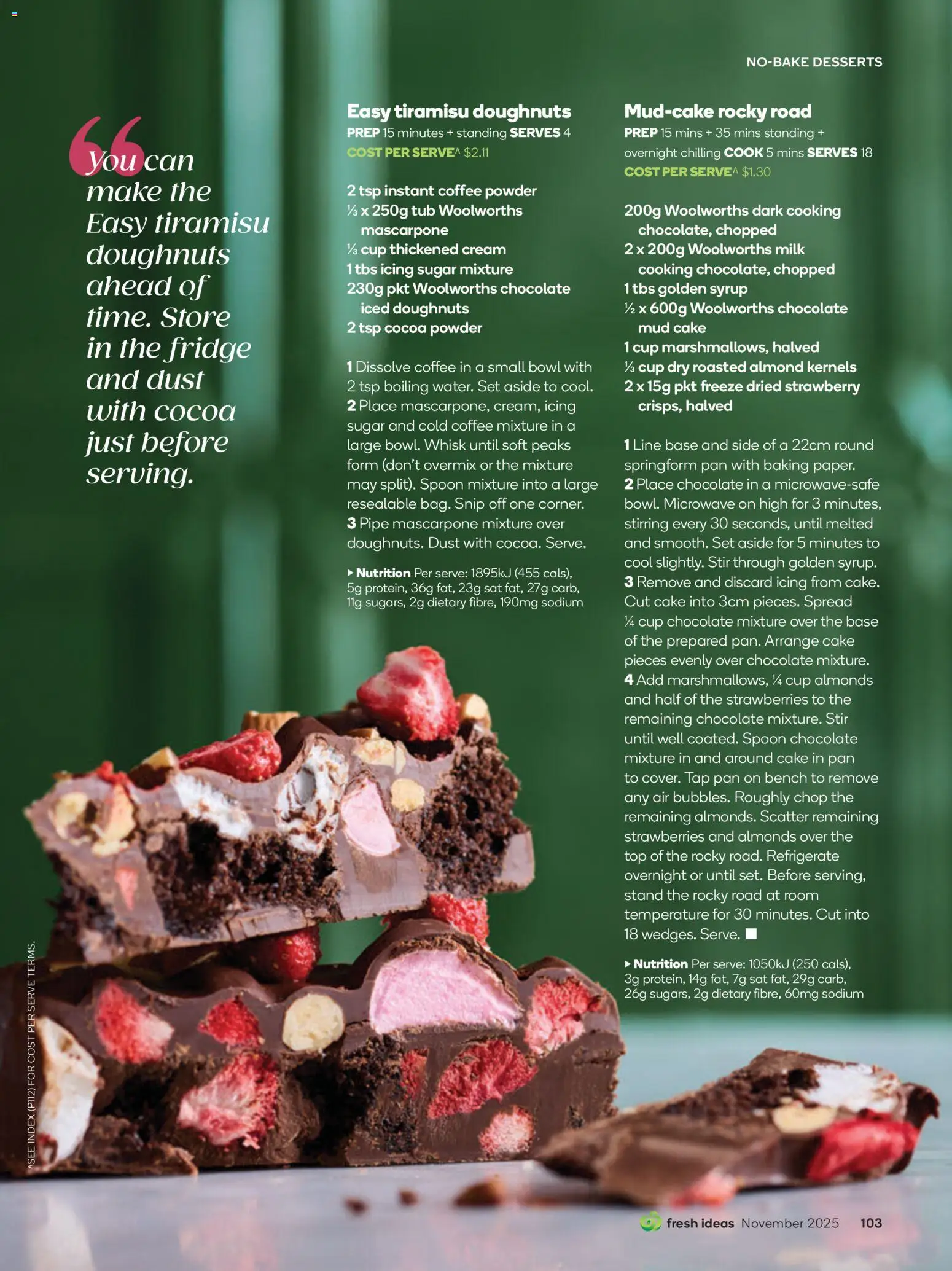 Woolworths catalogue - valid from 01.11.2025 | Page: 103 | Products: Powder, Tap, Cream, Sugar