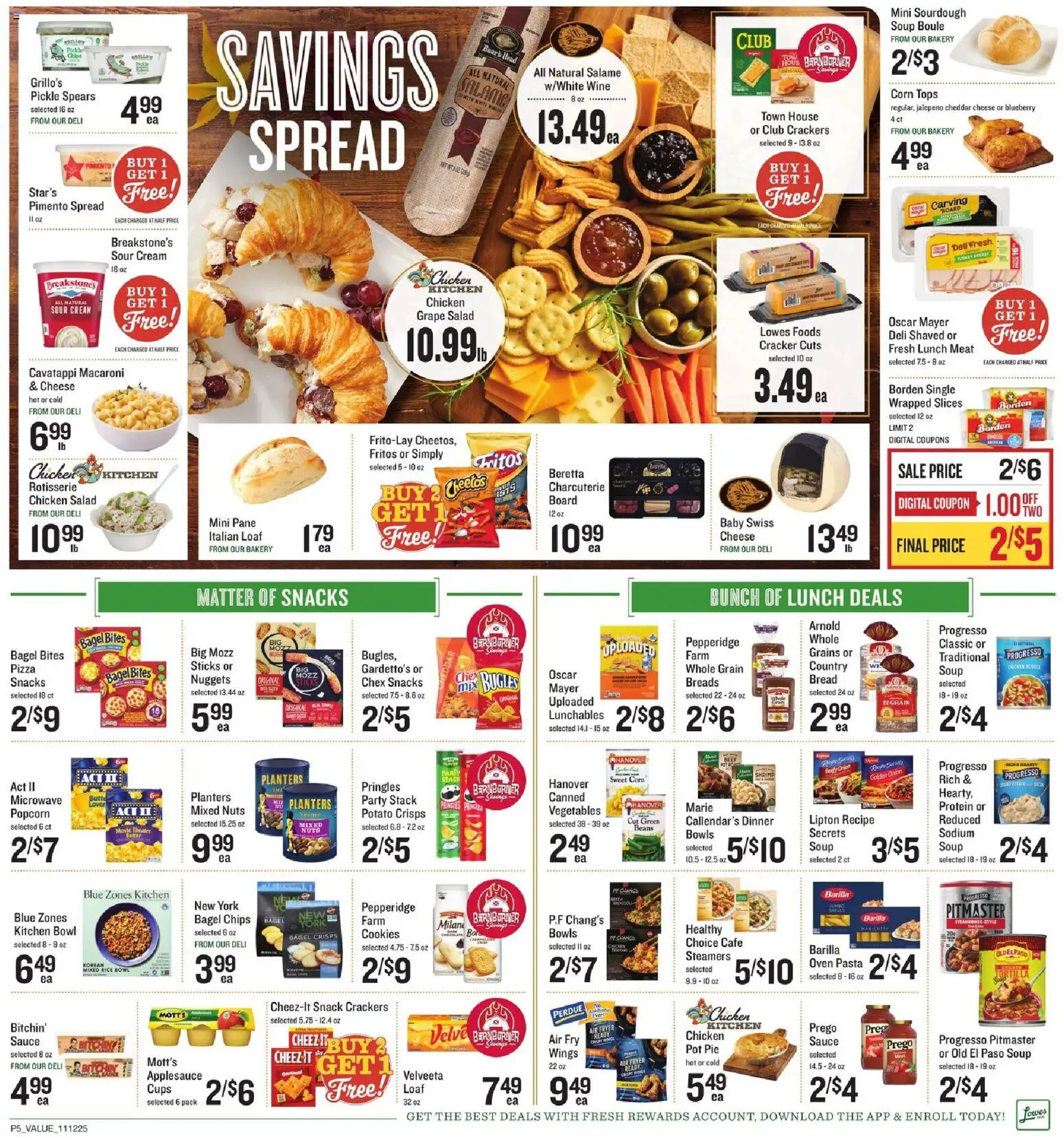 Lowes Foods Weekly Ad - NC - valid from 12.11.2025 | Page: 6 | Products: Fryer, Bread, Cream, Vegetables