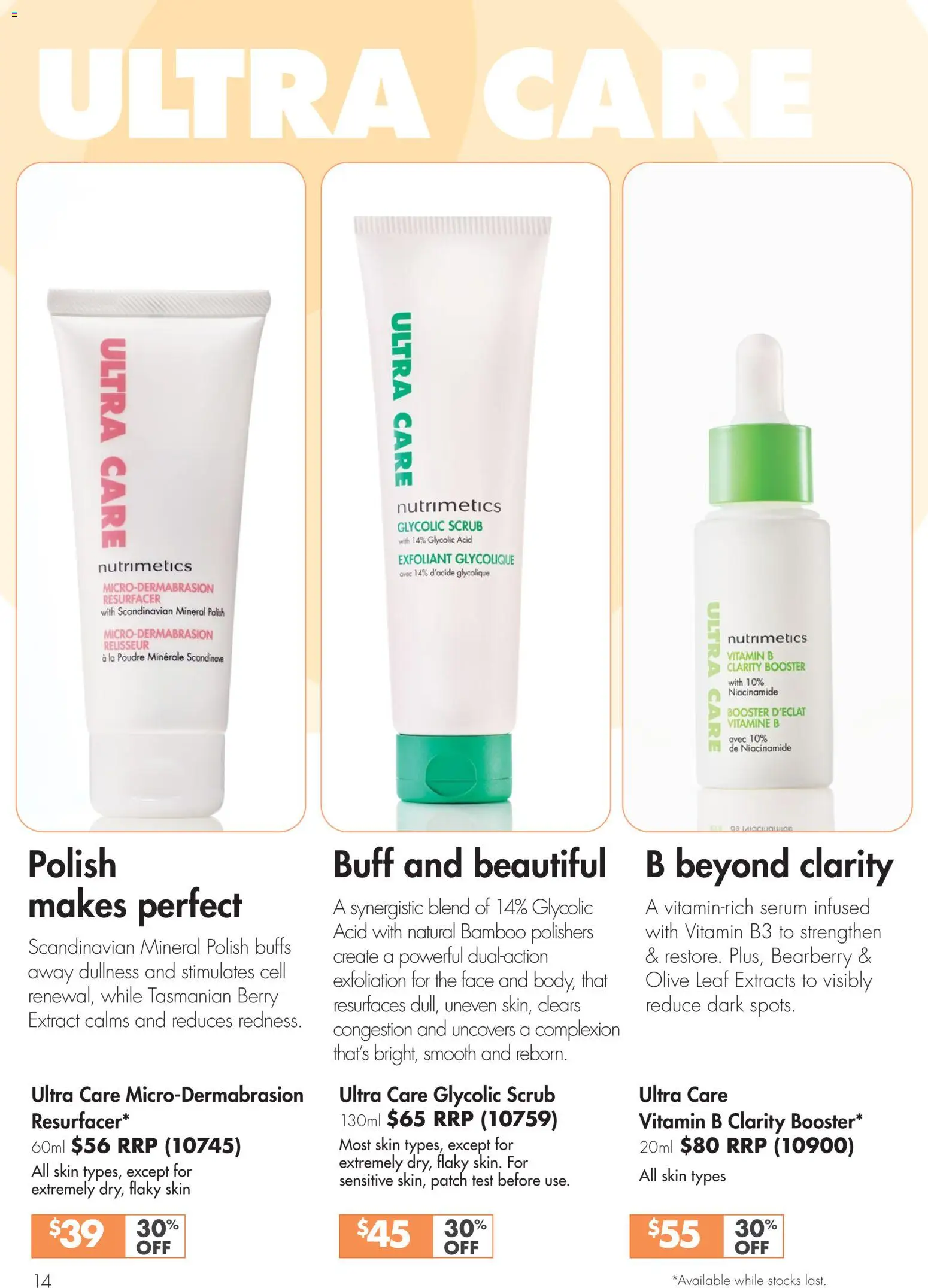Nutrimetics catalogue - valid from 01.01.2026 | Page: 14 | Products: Scrub, Polish, Dullness, Vitamin