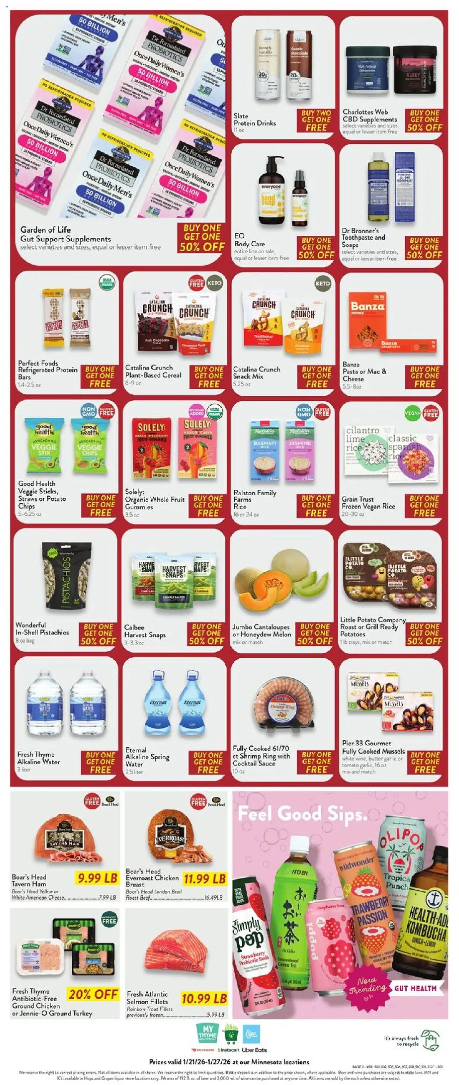 Fresh Thyme Weekly Ad - MN - valid from 21.01.2026 | Page: 5 | Products: Cheese, Ham, Toothpaste, Garlic