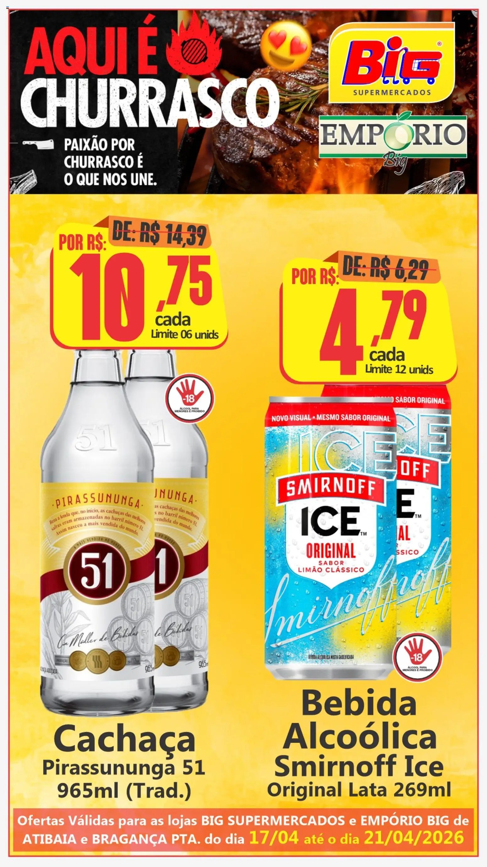 Big Supermercados Folheto - válido de 17.04.2026 | Página: 6 | Produtos: Cachaça, Bebida