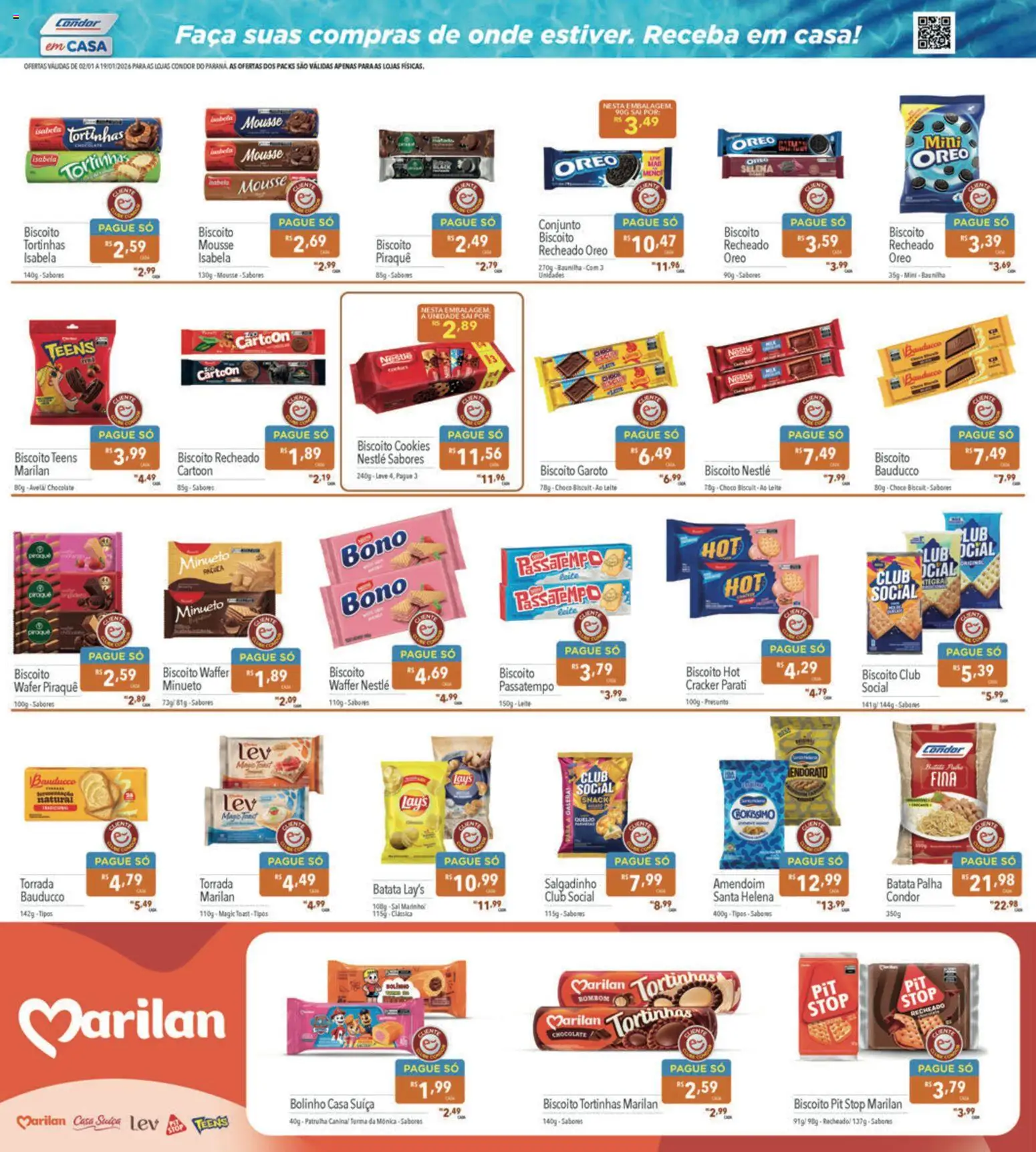 Supermercados Condor Folheto - válido de 02.01.2026 | Página: 7 | Produtos: Queijo, Faca, Presunto, Batata