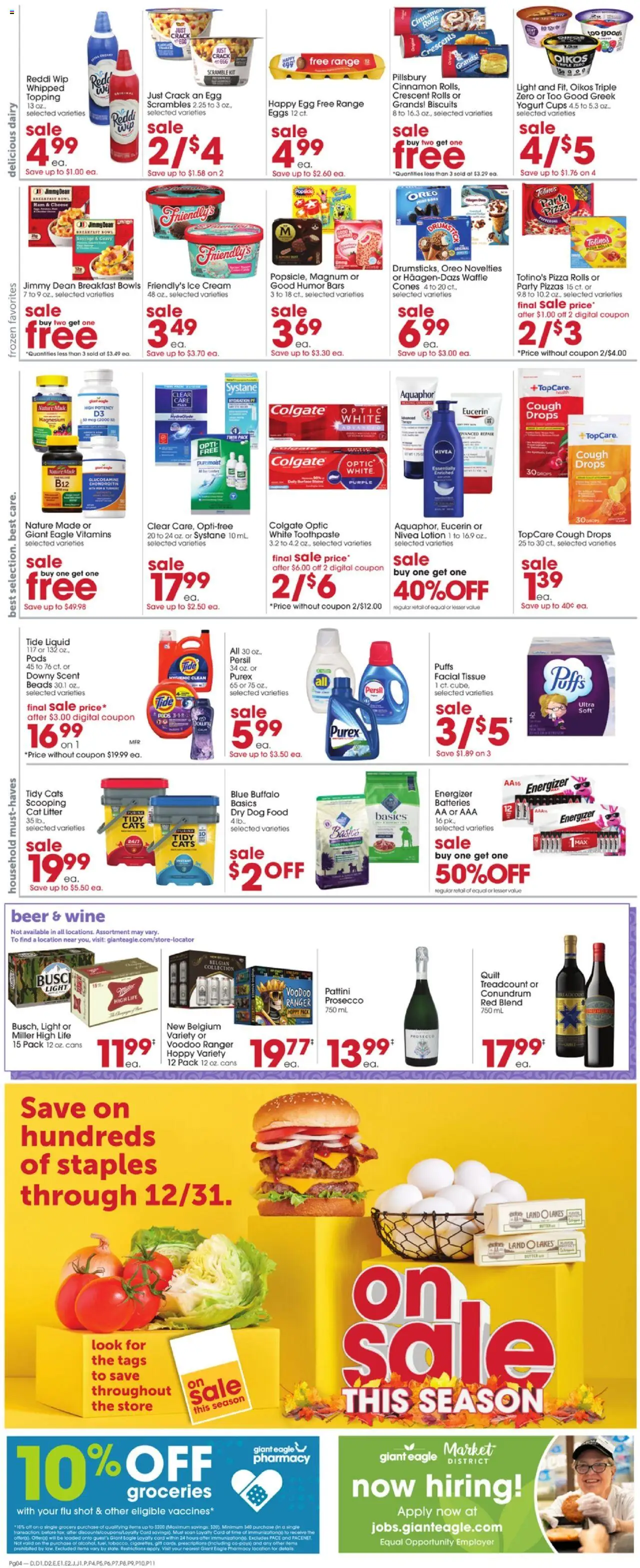 Giant Eagle Weekly Ad - valid from 23.10.2025 | Page: 6 | Products: Magnesium, Cat Litter, Cheese, Beer