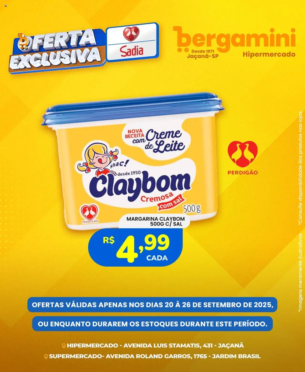 Supermercado Bergamini Folheto - válido de 20.09.2025 | Página: 4 | Produtos: Leite, Creme, Sal, Margarina