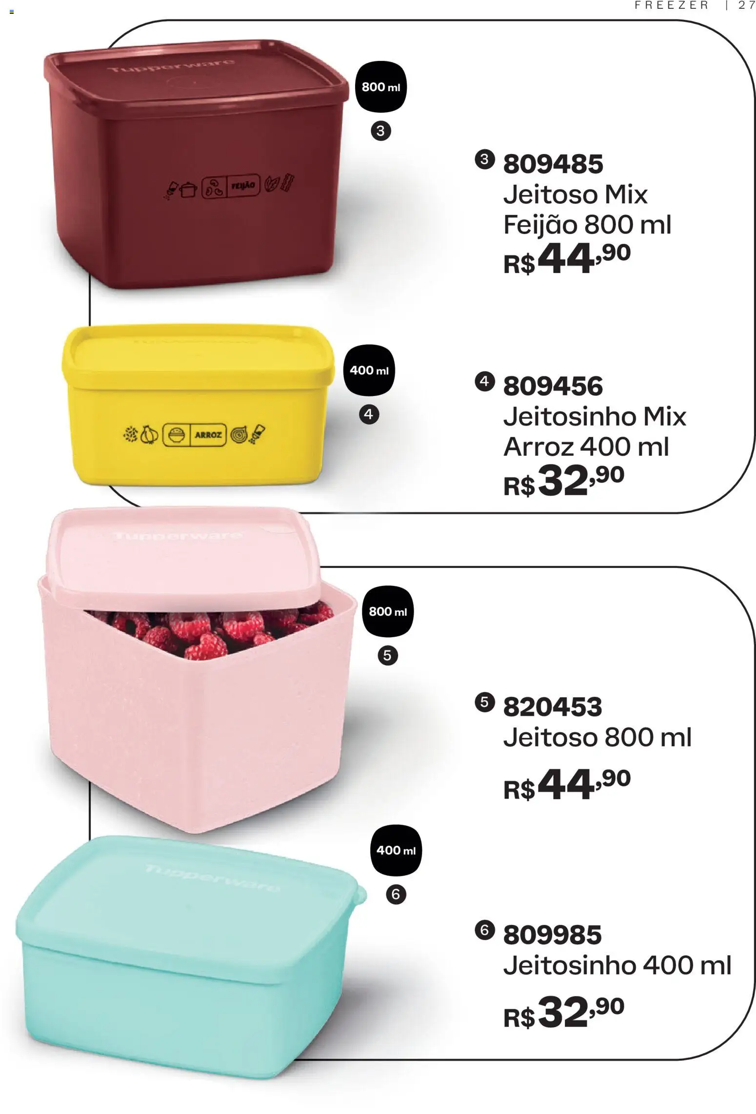 Tupperware Folheto - válido de 01.12.2025 | Página: 27 | Produtos: Feijão, Freezer, Arroz