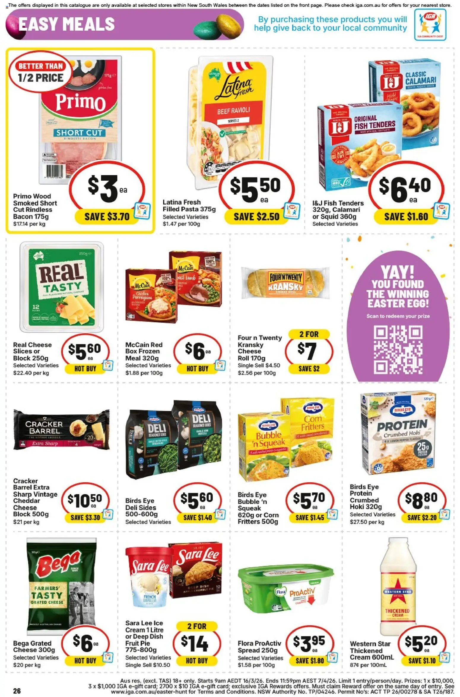IGA catalogue - valid from 25.03.2026 | Page: 26 | Products: Cheese, Chicken, Pepper, Lemon