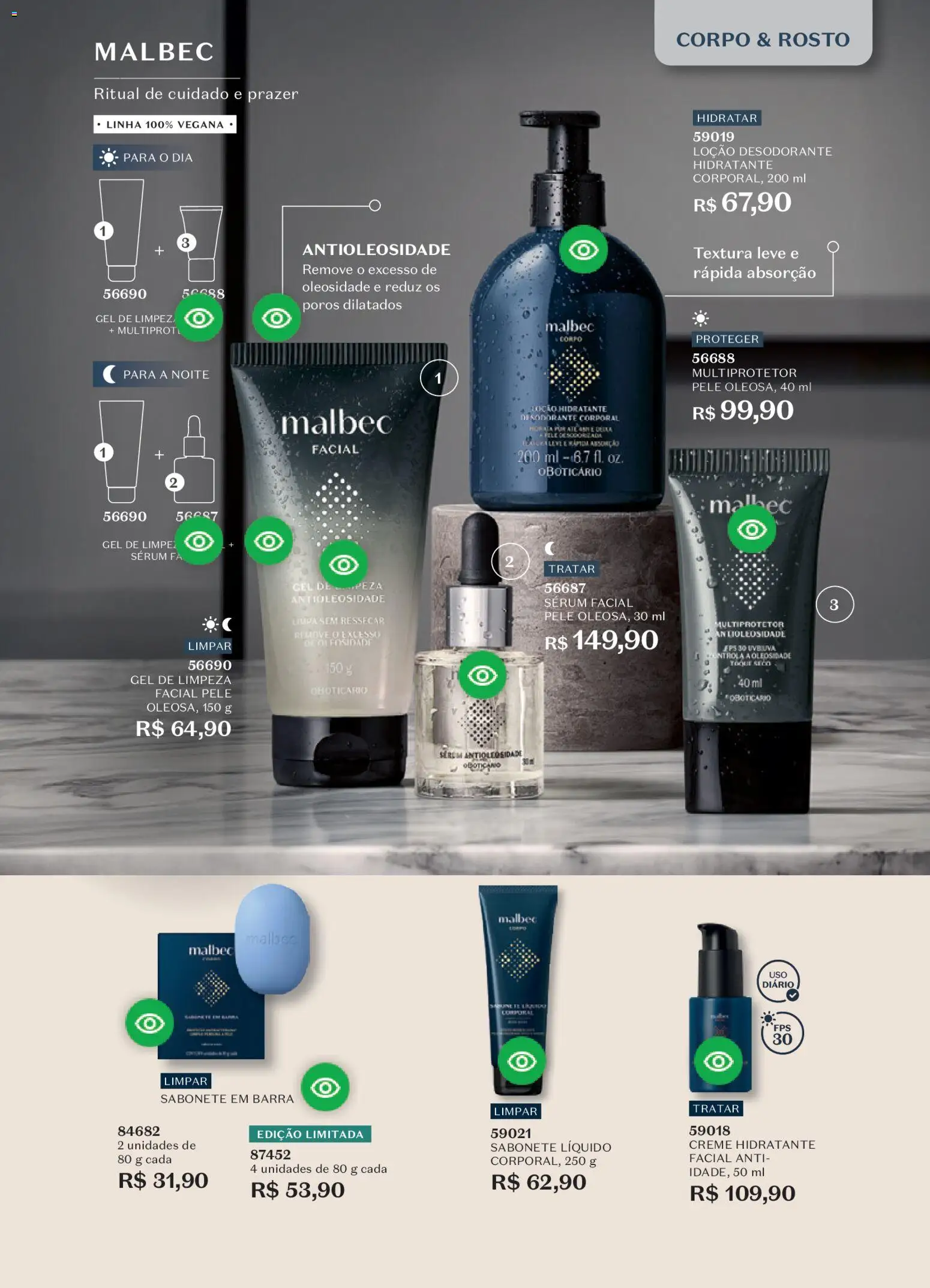 O Boticário Folheto - válido de 09.02.2026 | Página: 74 | Produtos: Sérum, Gel de limpeza, Creme, Sabonete