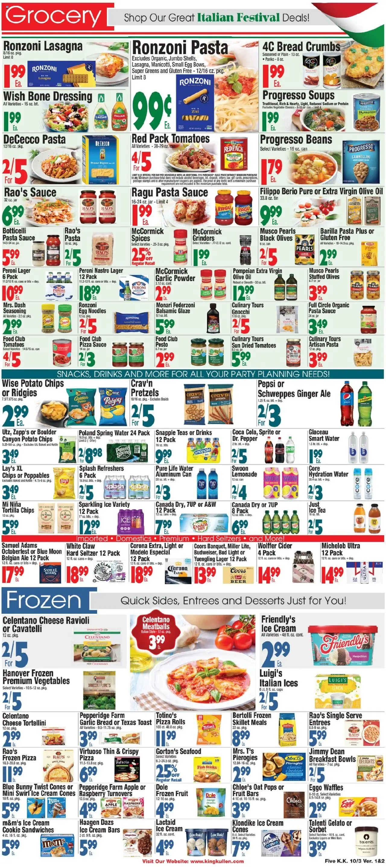 King Kullen Weekly Ad - valid from 02.10.2025 | Page: 5 | Products: Tea, Mango, Greens, Kettle