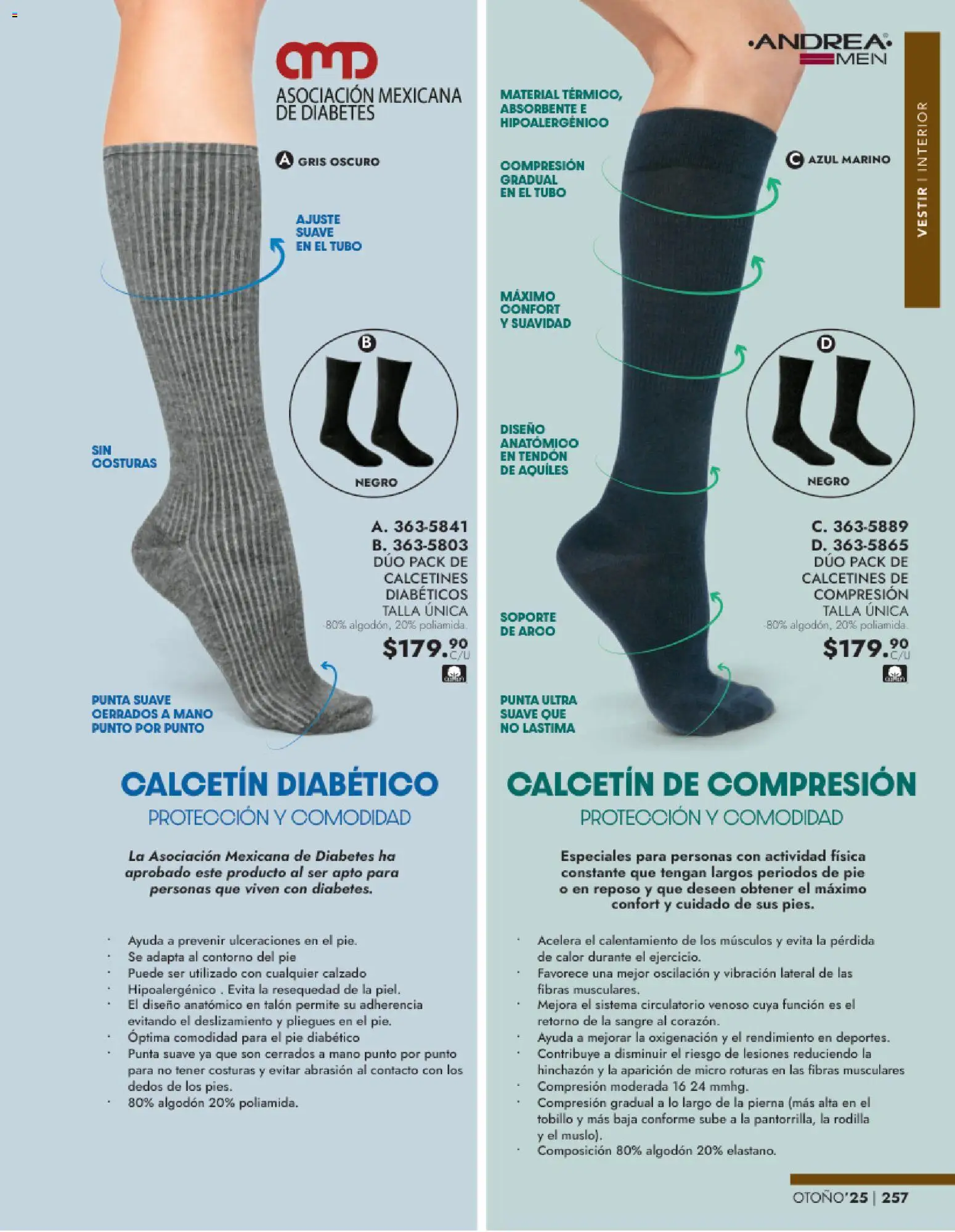 Nuevas ofertas de Andrea válidas en toda la República Mexicana desde el 26.11.2025. ¡Encuentra las mejores ofertas en Andrea catálogo Vestir Caballero otoño! | Página: 95 | Productos: Contorno, Algodón