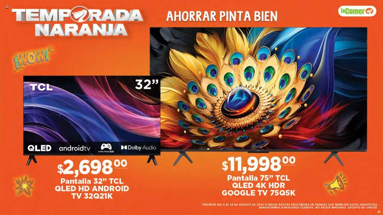Nuevas ofertas de La Comer válidas en toda la República Mexicana desde el 06.08.2025. ¡Encuentra las mejores ofertas en La Comer - Folleto! | Página: 31 | Productos: Audio