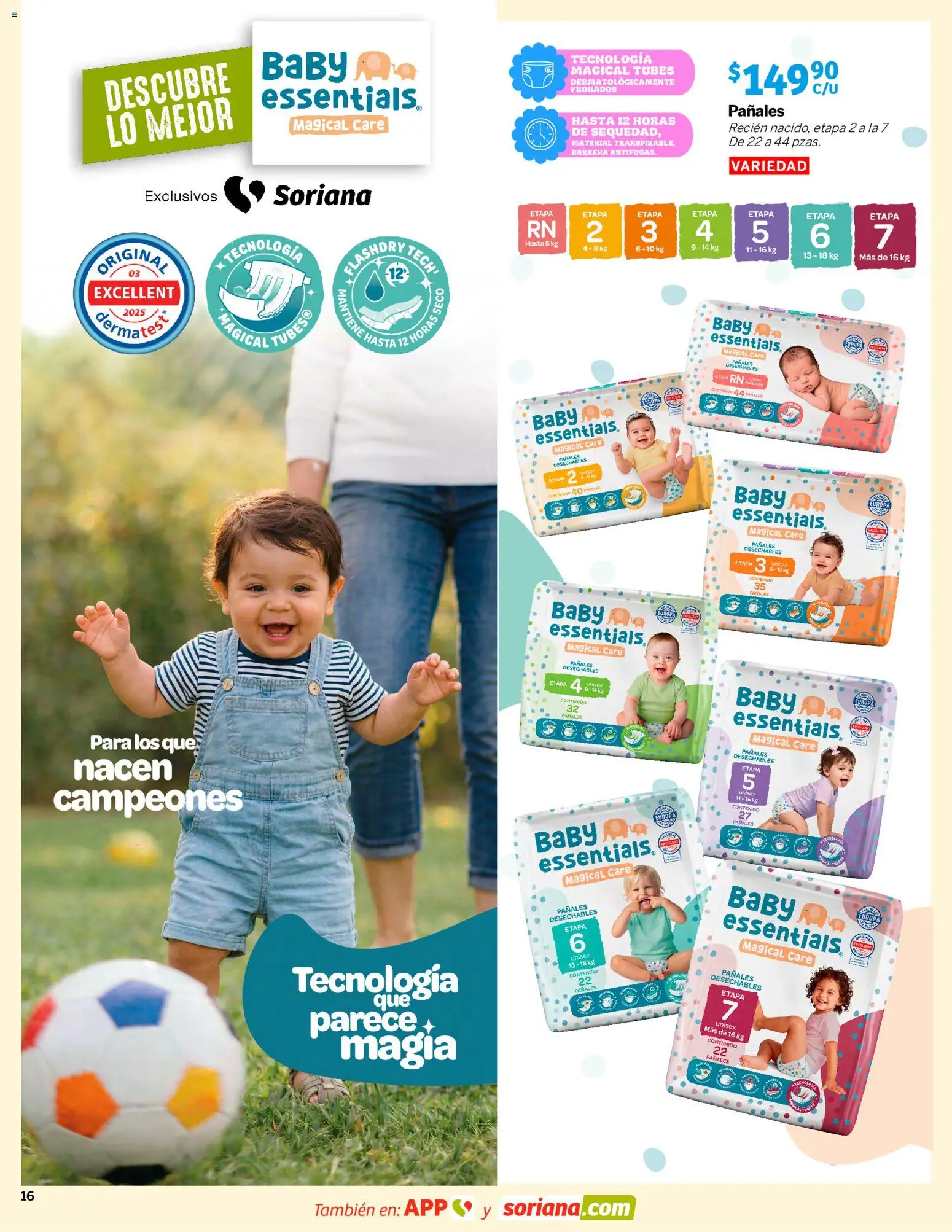 Nuevas ofertas de Soriana válidas en toda la República Mexicana desde el 26.03.2026. ¡Encuentra las mejores ofertas en Soriana Descubre lo mejor Híper Nacional! | Página: 16 | Productos: Pañales