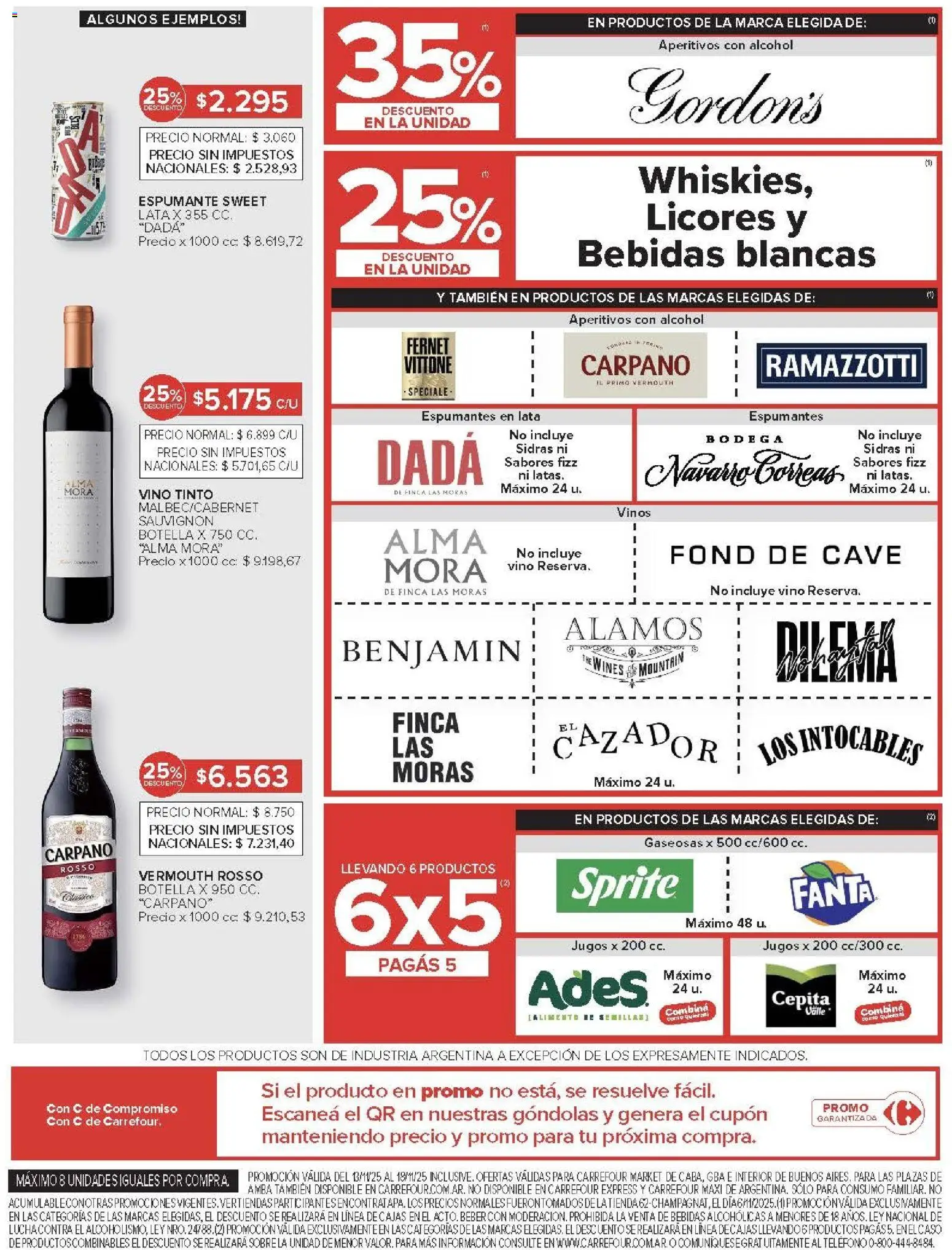 Carrefour Market catálogo │ válido desde el 13.11.2025 | Página: 9 | Productos: Botella, Sobre, Fernet, Vino