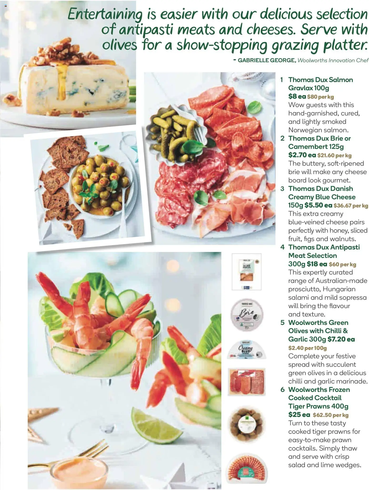 Woolworths catalogue - valid from 26.11.2025 | Page: 5 | Products: Cheese, Figs, Salami, Prawns