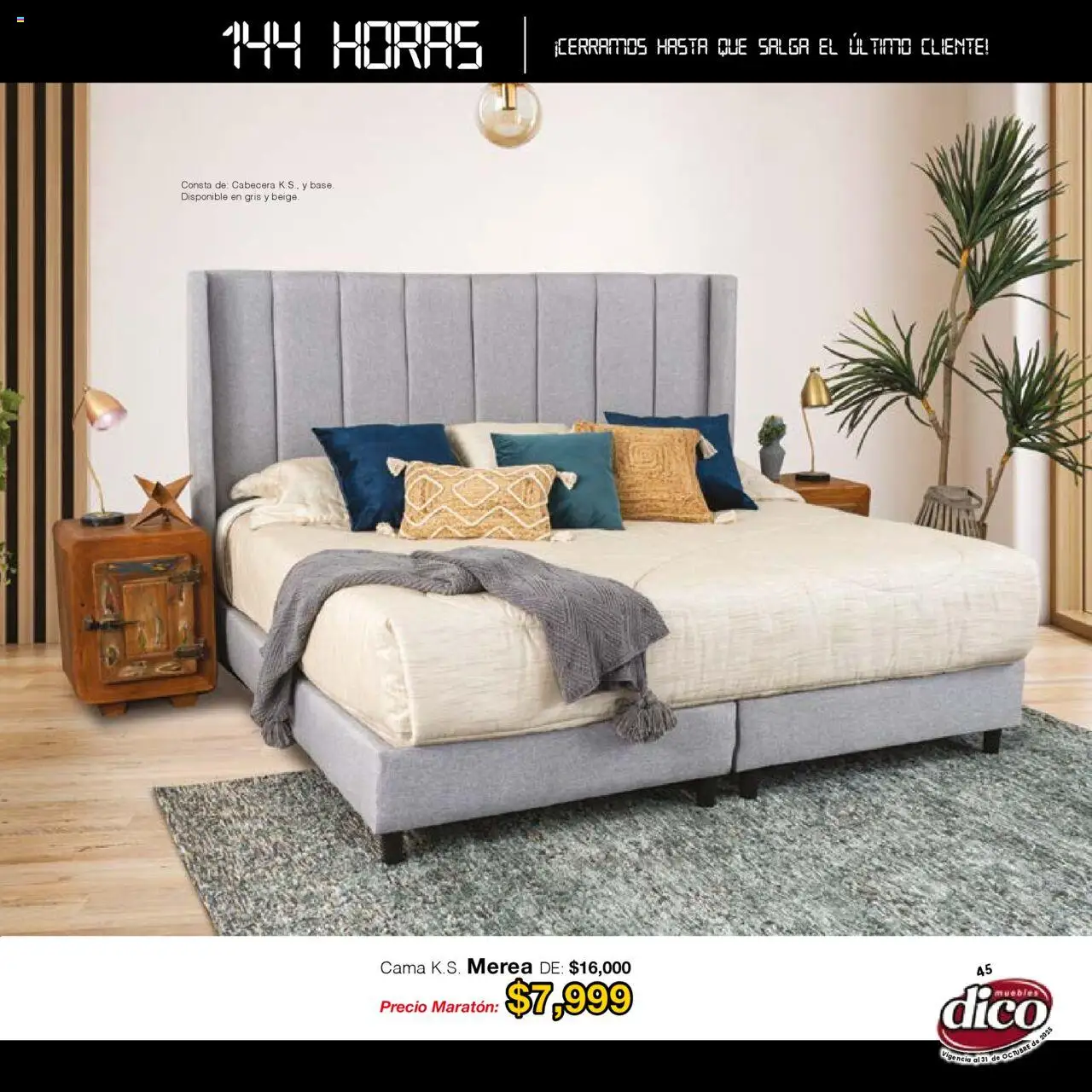 Nuevas ofertas de Muebles Dico válidas en toda la República Mexicana desde el 01.01.2025. ¡Encuentra las mejores ofertas en Muebles Dico - Catálogo Venta Maratónica Pacifico! | Página: 45 | Productos: Cabecera, Cama