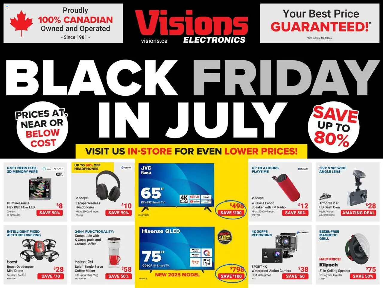 Visions flyer valid from 25.07.2025 | Page: 1 | Products: Video, Camera, Speaker, Coffee maker